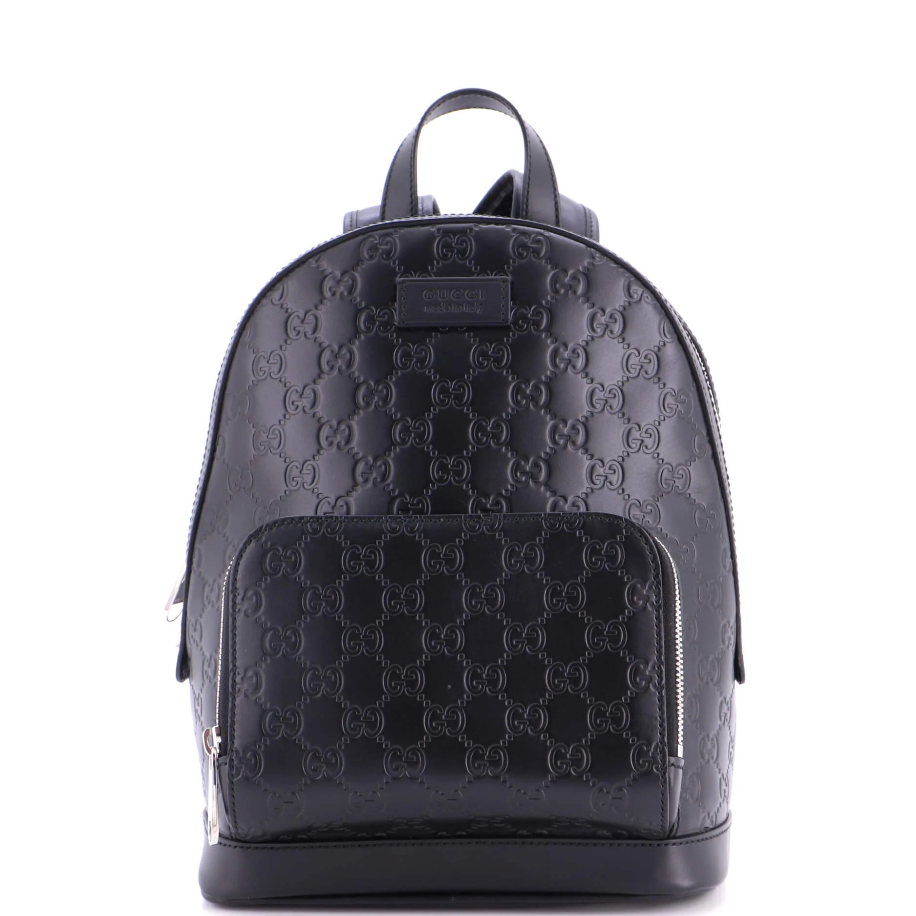 Signature Pocket Backpack Guccissima Leather Small