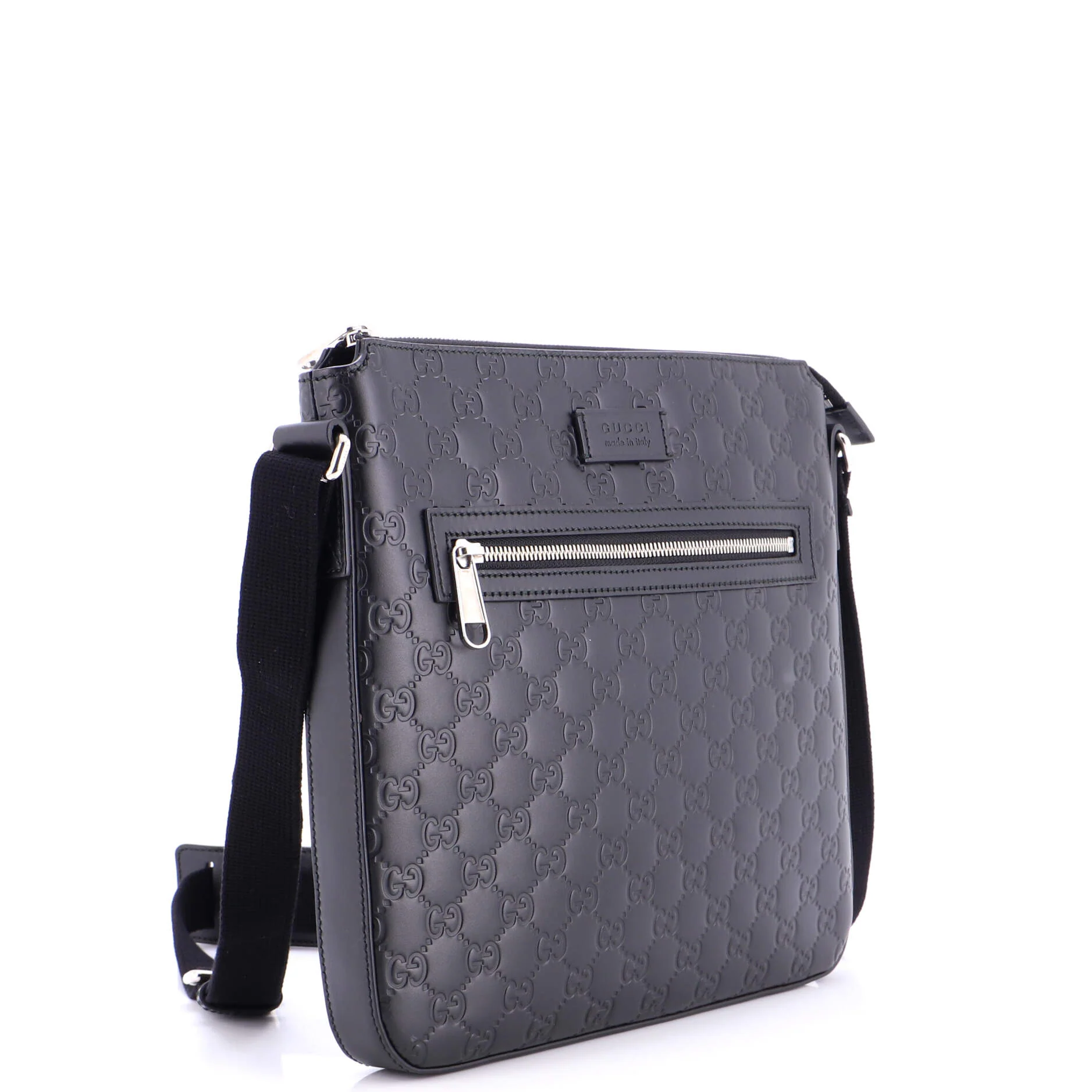 Signature Zip Messenger Bag Guccissima Leather Medium - Image 2