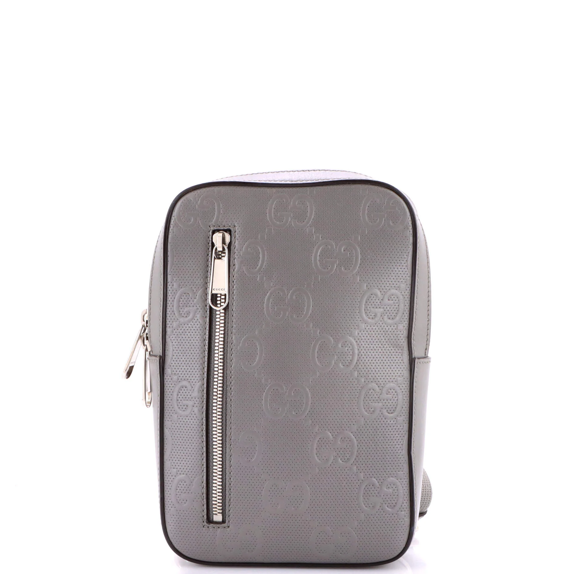Sling Backpack GG Embossed Perforated Leather