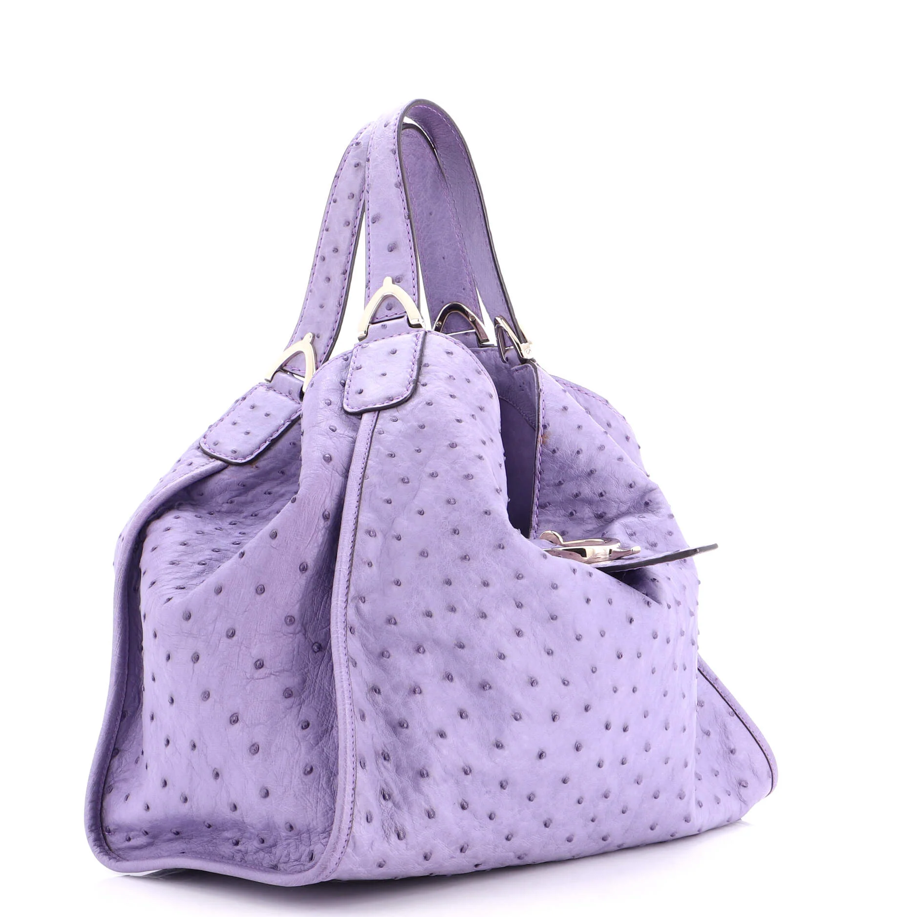 Soft Stirrup Tote Ostrich Medium - Image 2