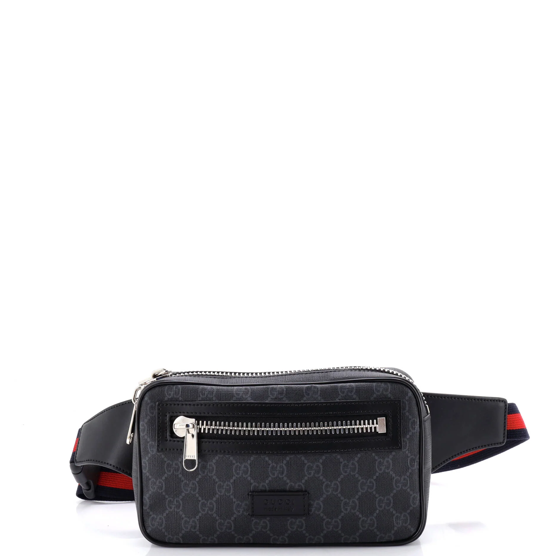 Soft Zip Belt Bag GG Coated Canvas Small
