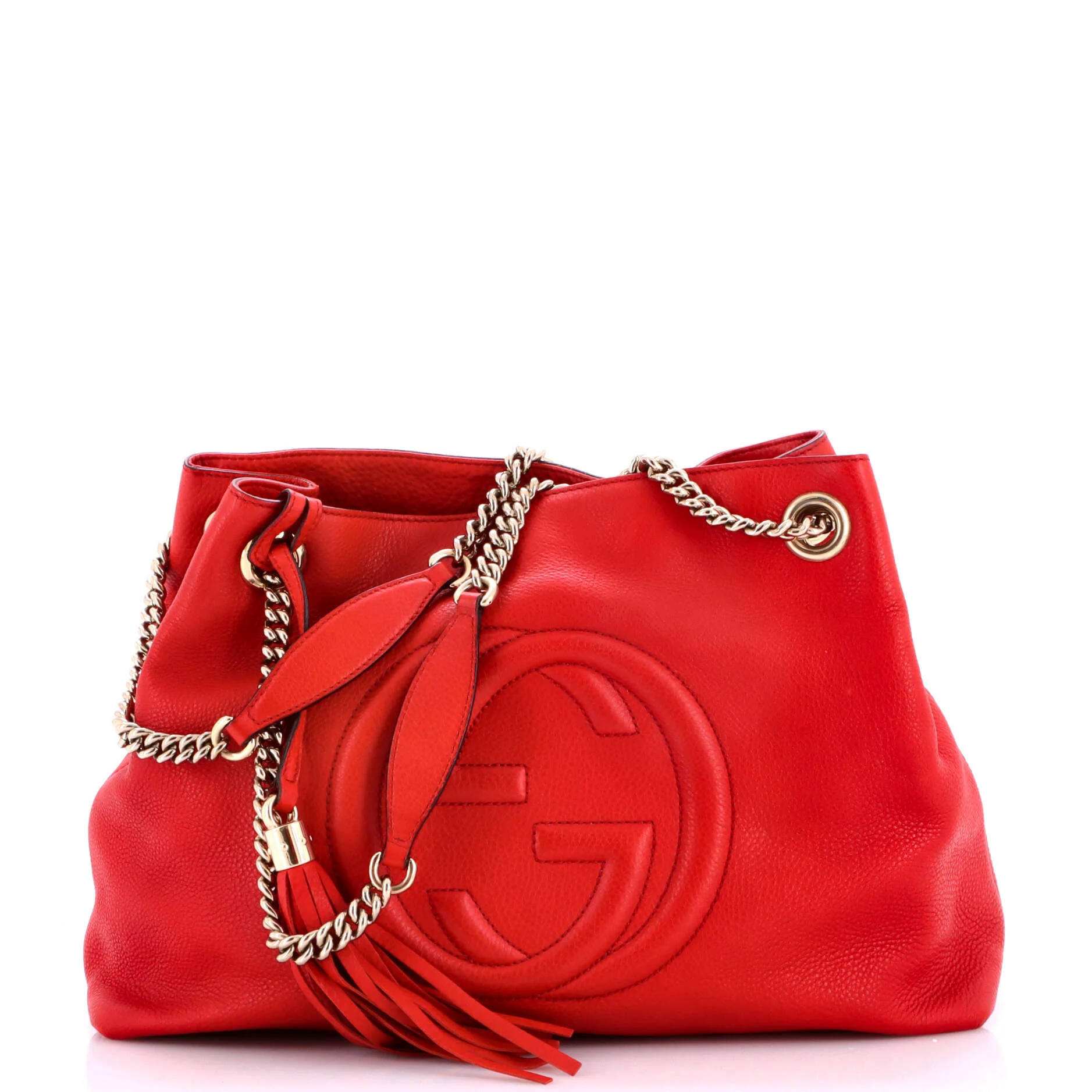 Soho Chain Strap Shoulder Bag Leather Medium