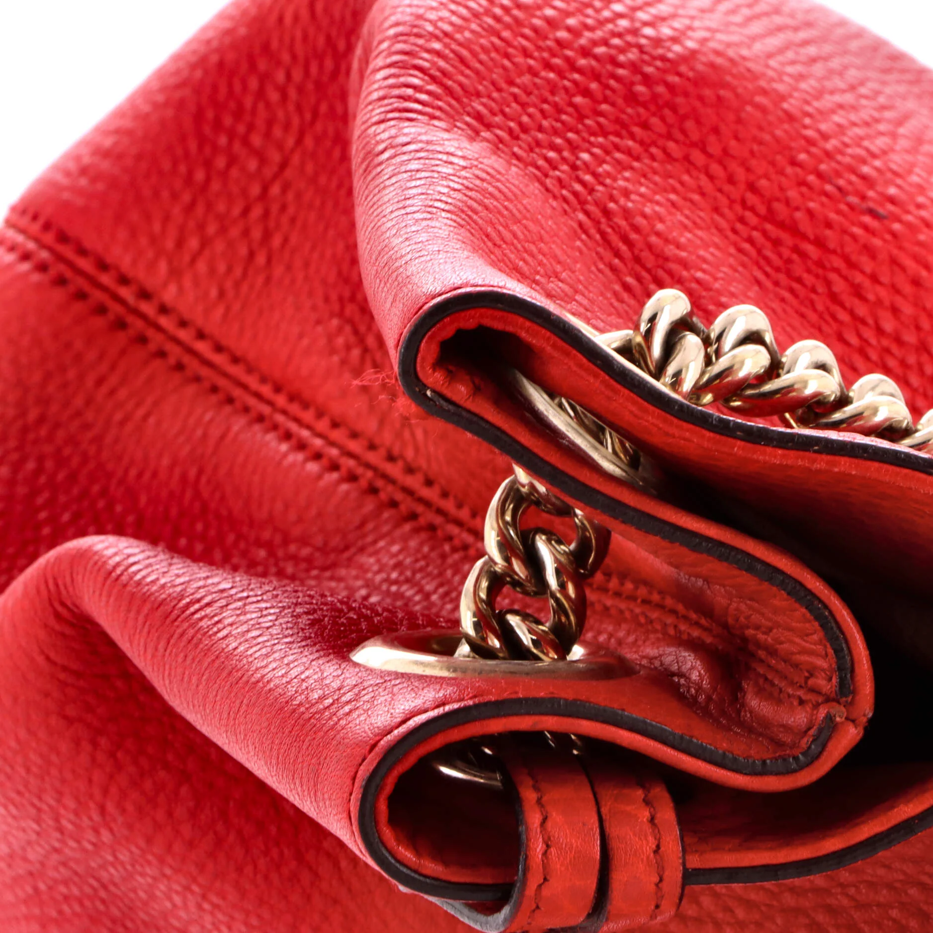 Soho Chain Strap Shoulder Bag Leather Medium - Image 6