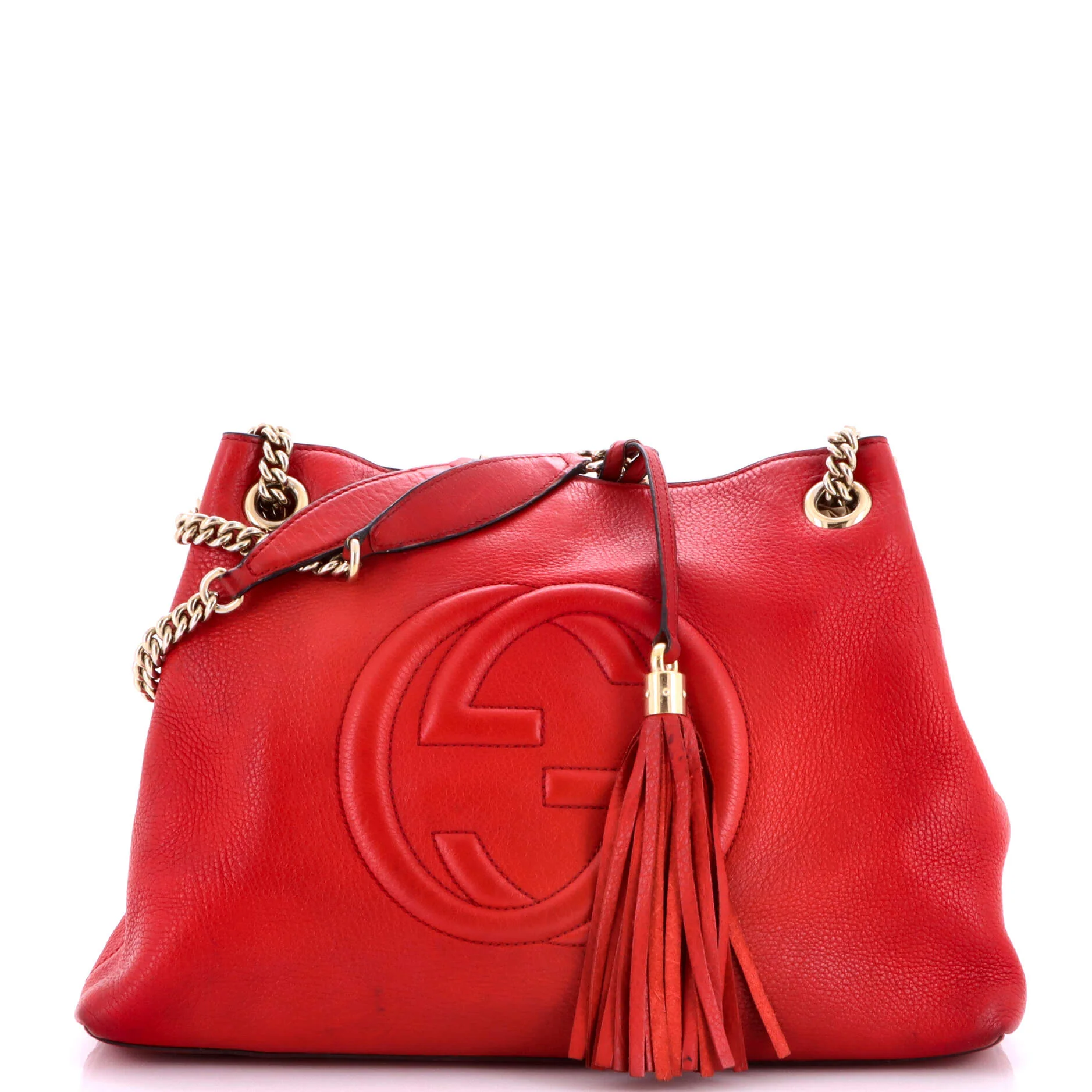 Soho Chain Strap Shoulder Bag Leather Medium