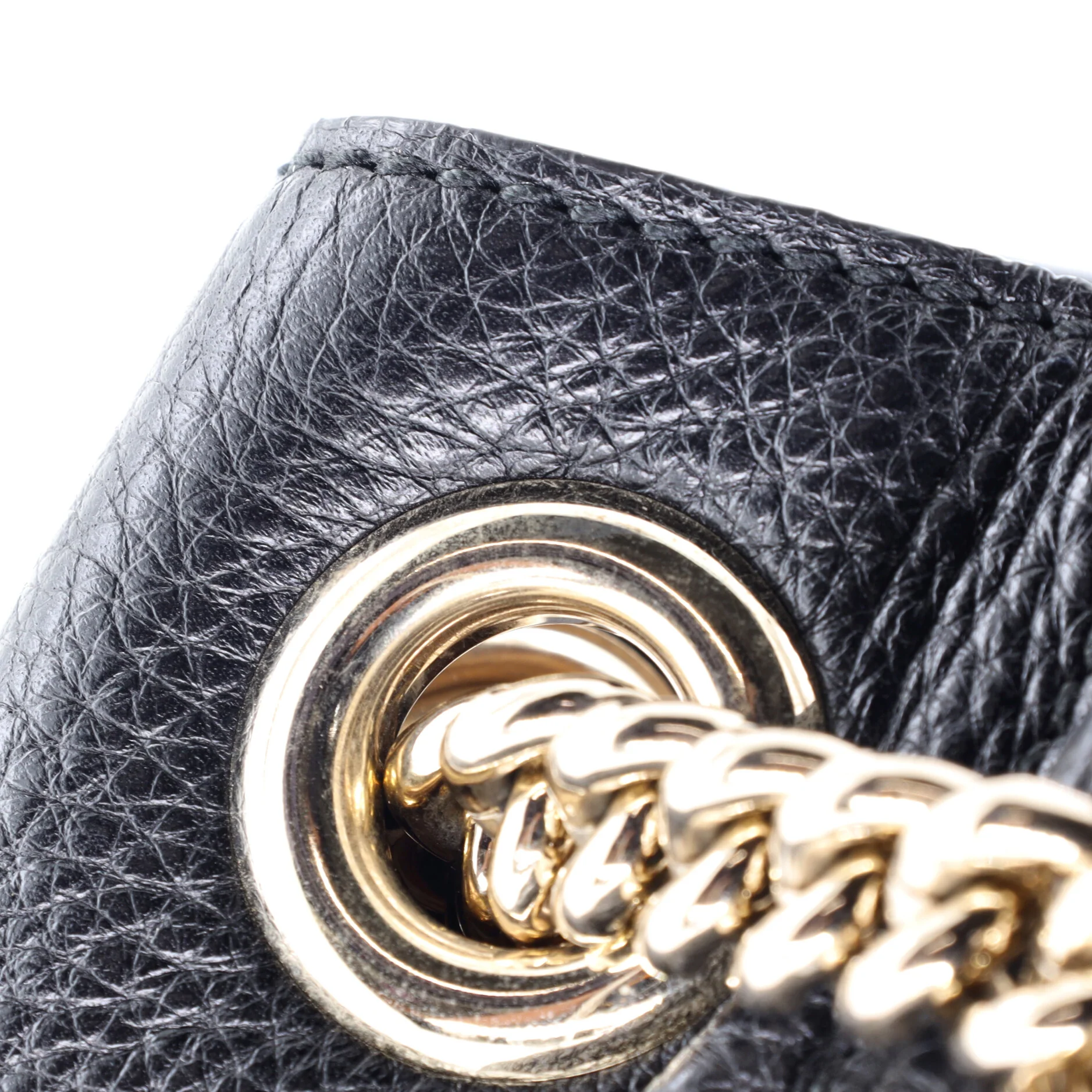 Soho Chain Strap Shoulder Bag Leather Medium - Image 6