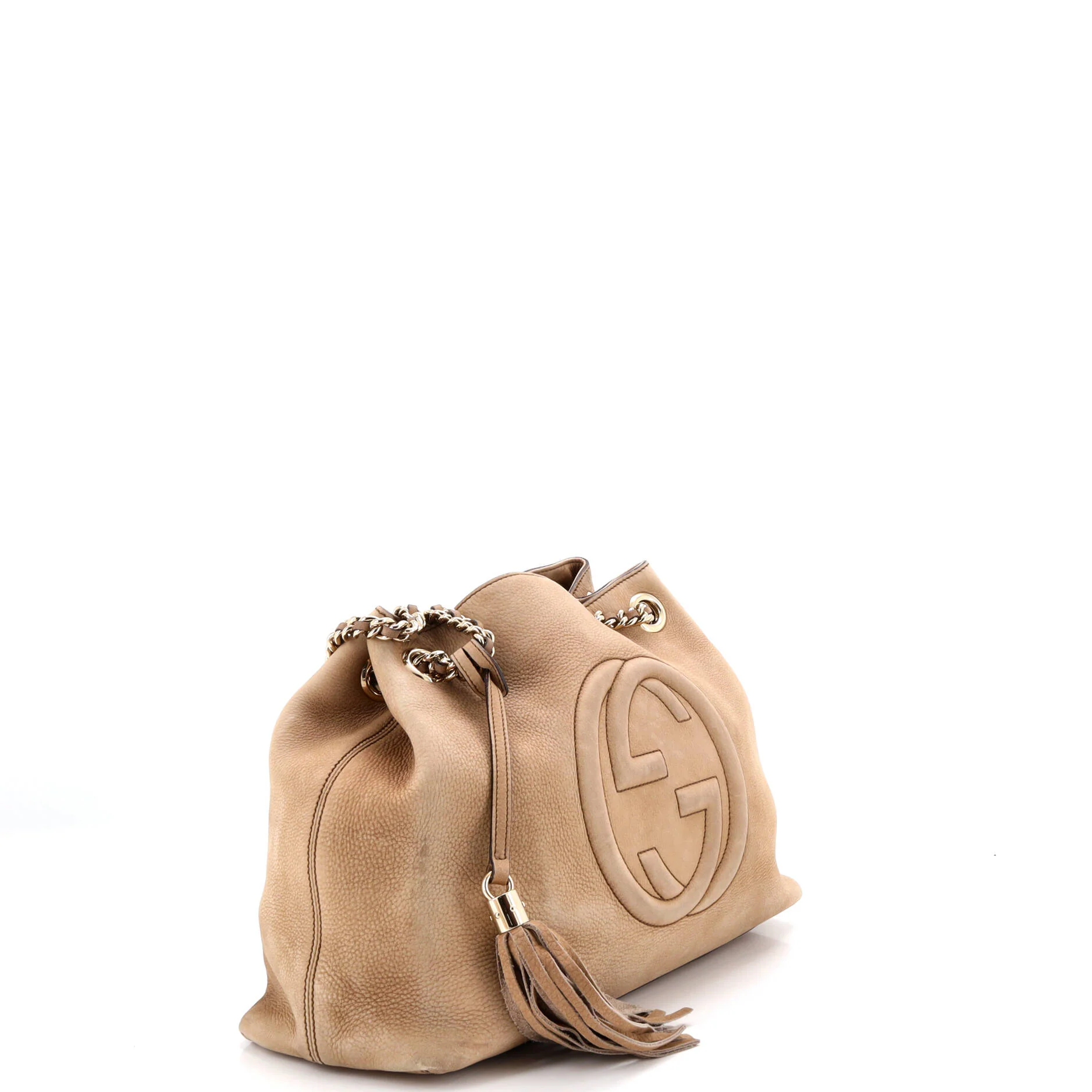 Soho Chain Strap Shoulder Bag Nubuck Medium - Image 2