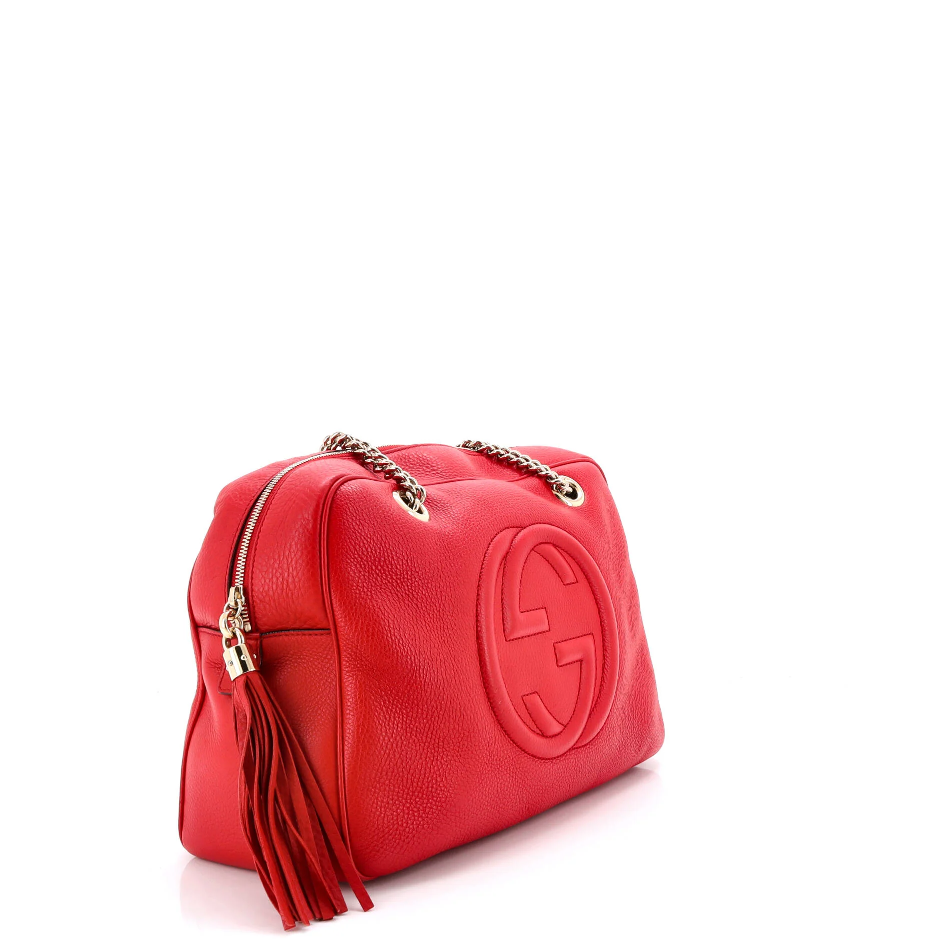 Soho Chain Zip Shoulder Bag Leather Medium - Image 2