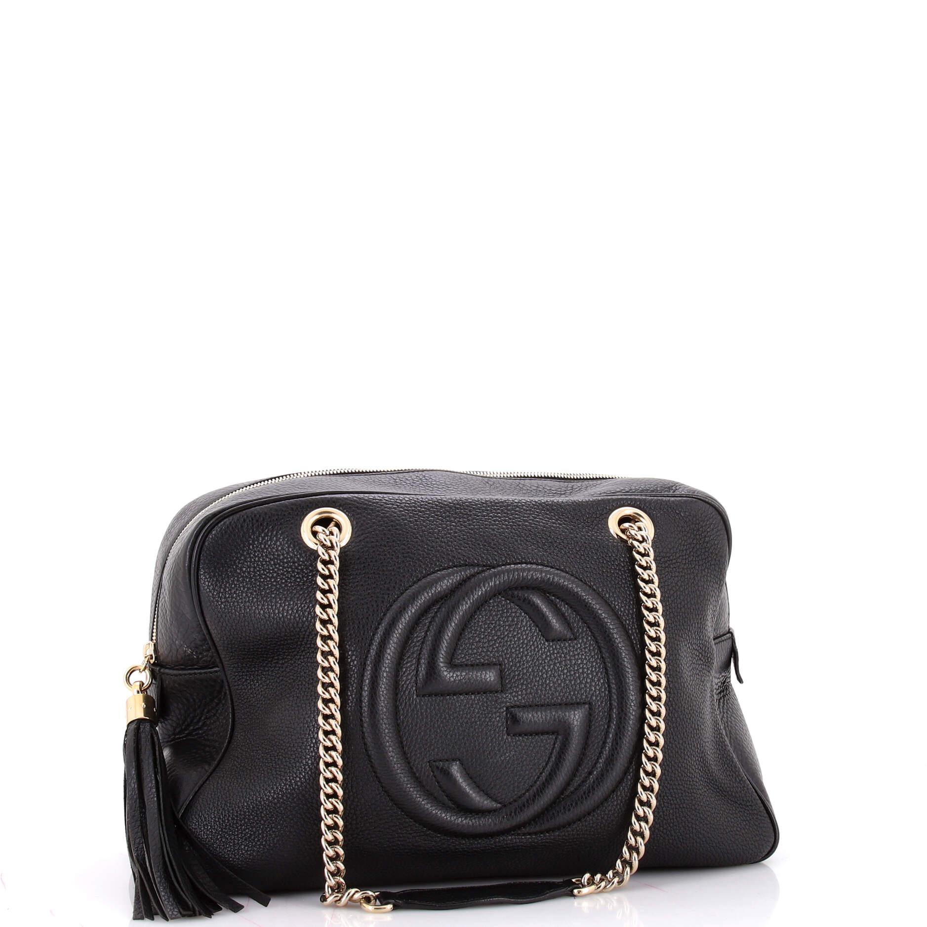 Soho Chain Zip Shoulder Bag Leather Medium - Image 2
