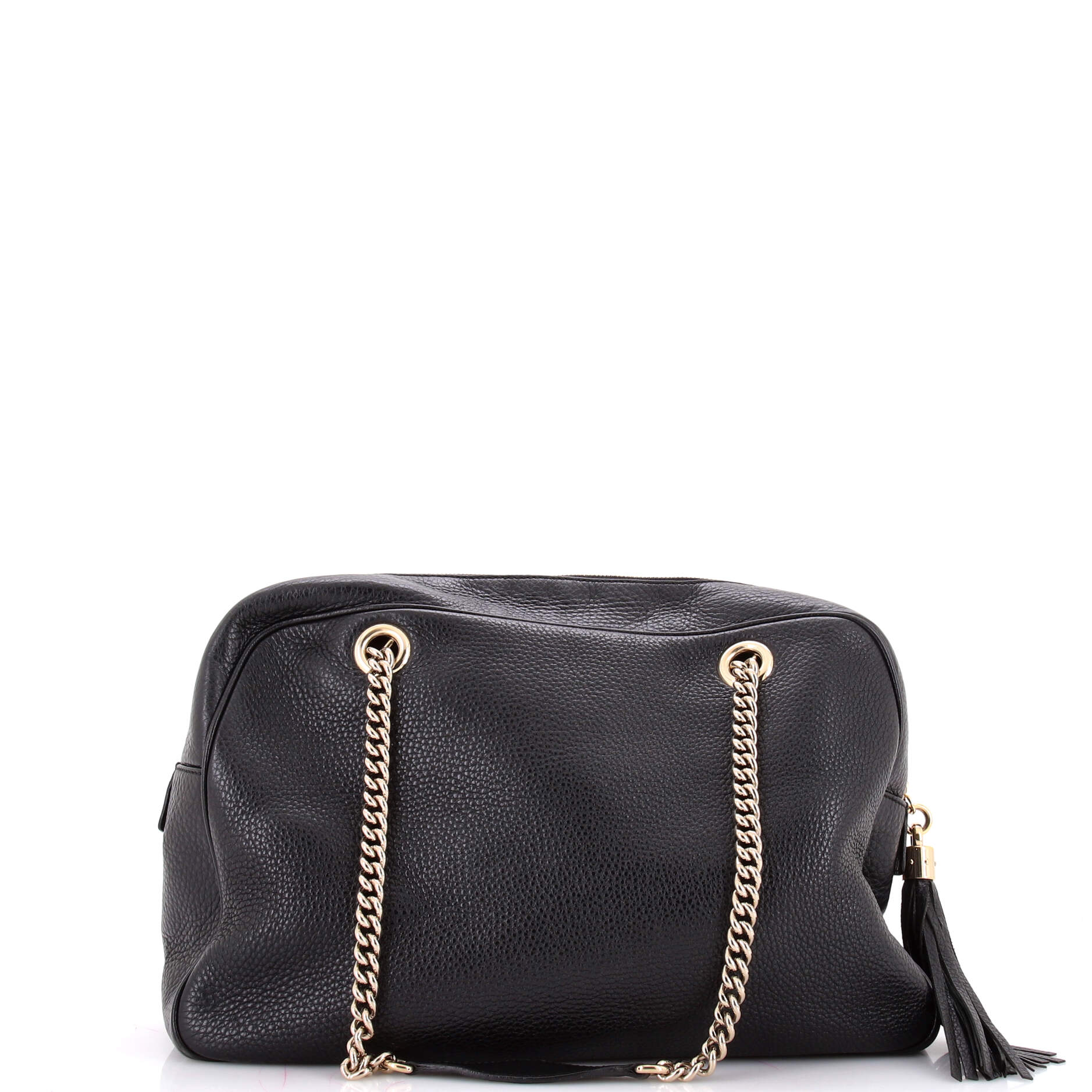Soho Chain Zip Shoulder Bag Leather Medium - Image 3