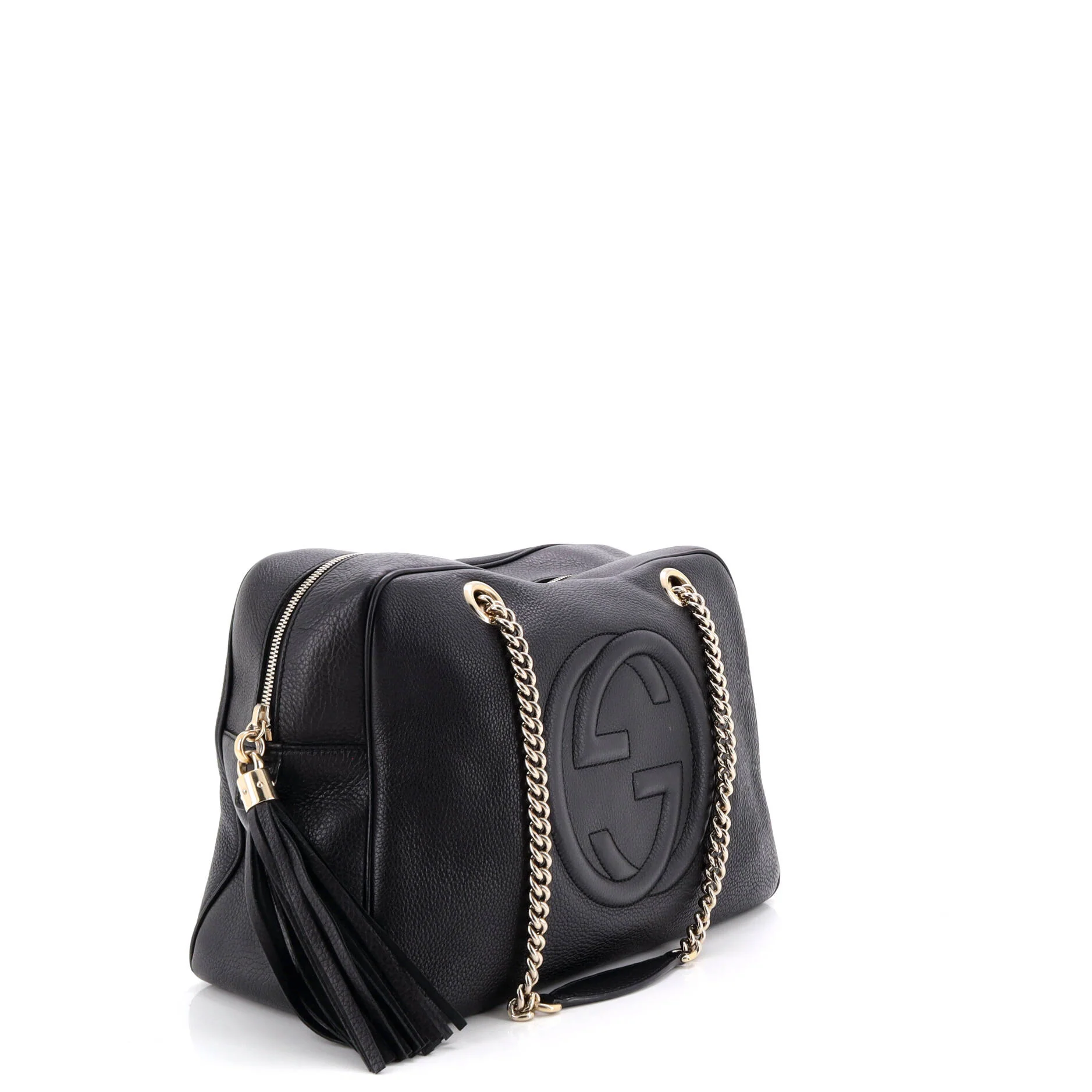 Soho Chain Zip Shoulder Bag Leather Medium - Image 2