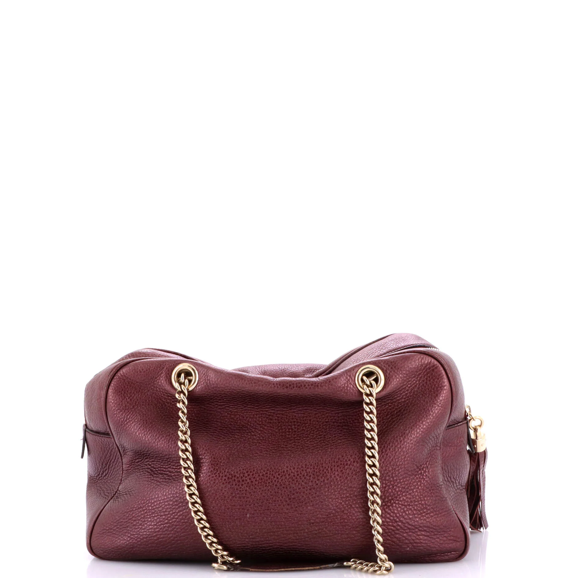 Soho Chain Zip Shoulder Bag Leather Medium - Image 3