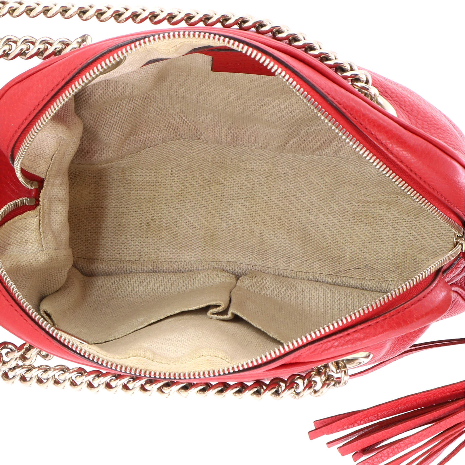Soho Chain Zip Shoulder Bag Leather Small - Image 5