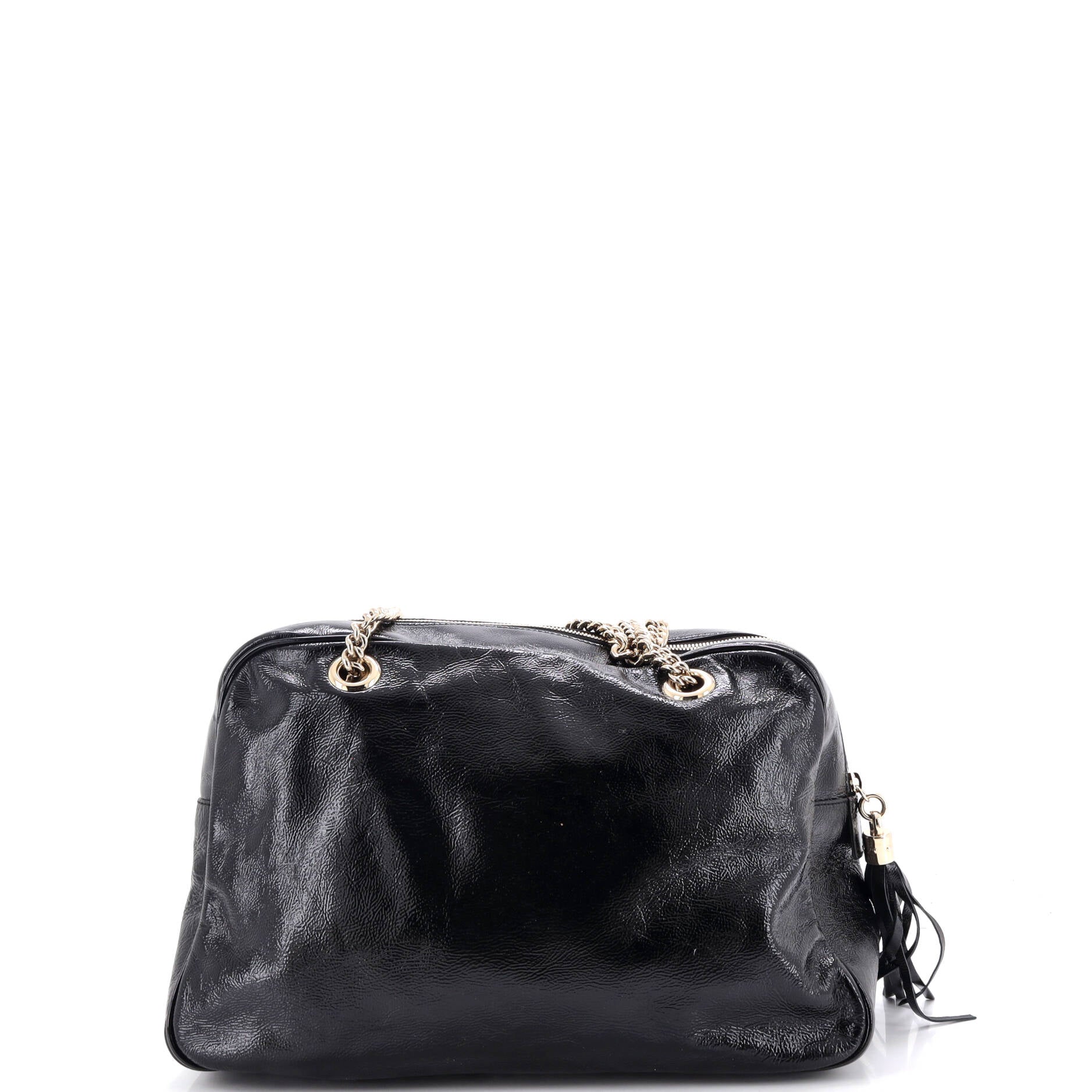 Soho Chain Zip Shoulder Bag Patent Medium - Image 3