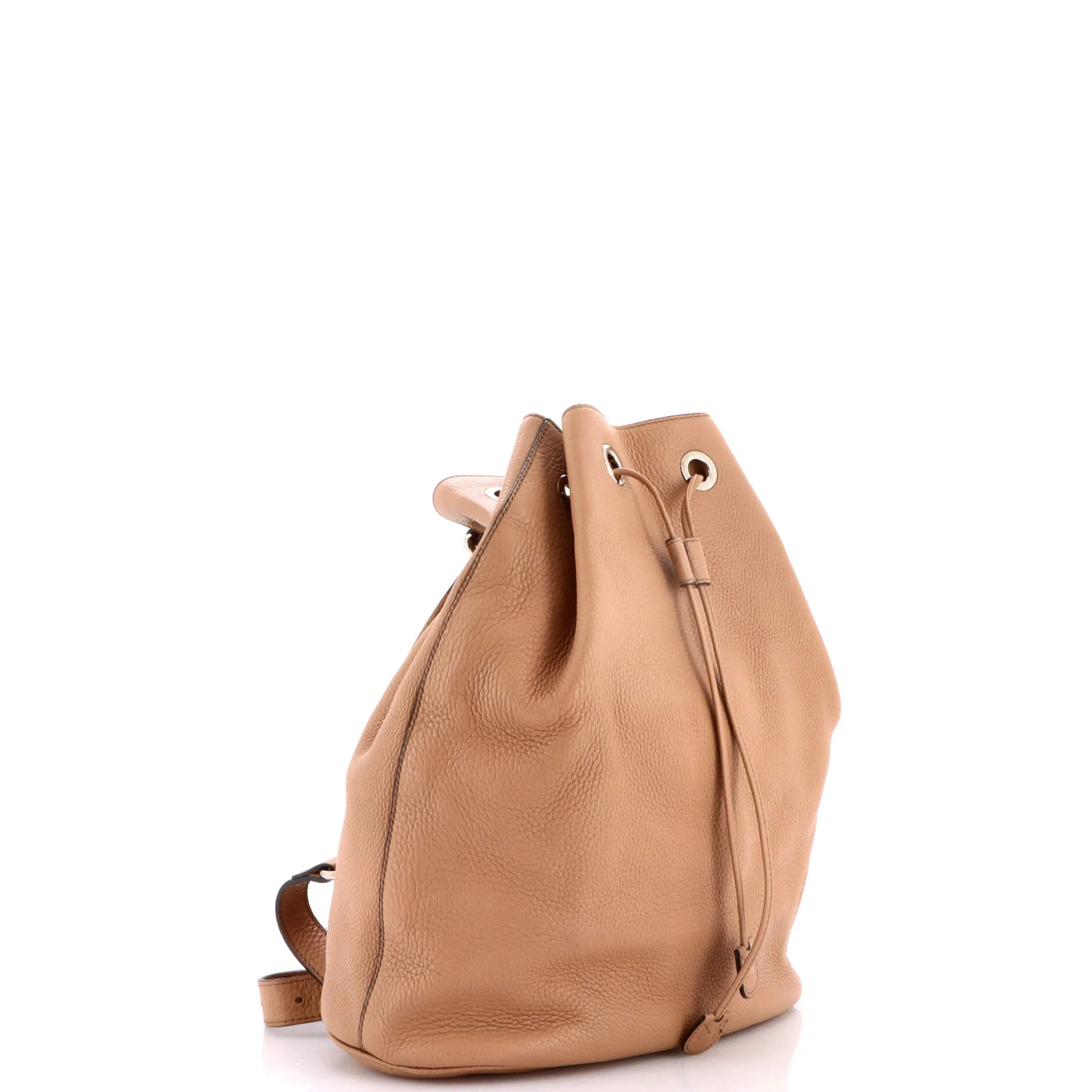 Soho Drawstring Backpack Leather Small - Image 2