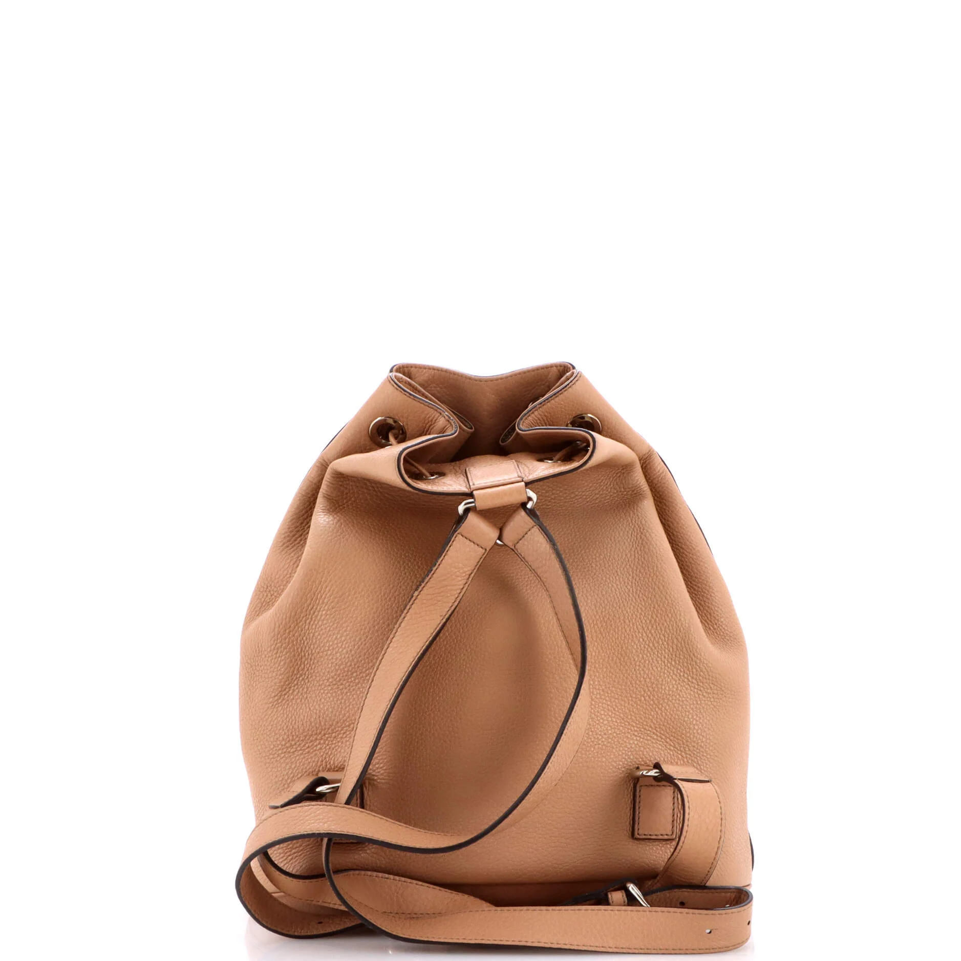 Soho Drawstring Backpack Leather Small - Image 3