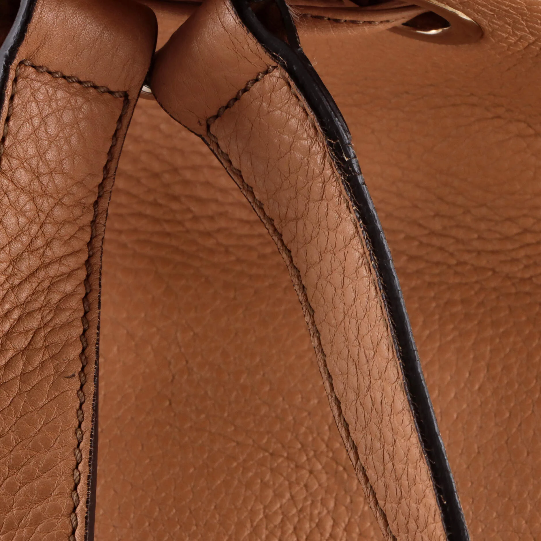 Soho Drawstring Backpack Leather Small - Image 7