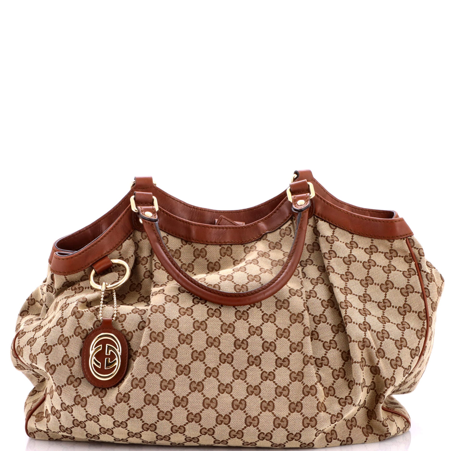 Sukey Tote GG Canvas with Leather Large