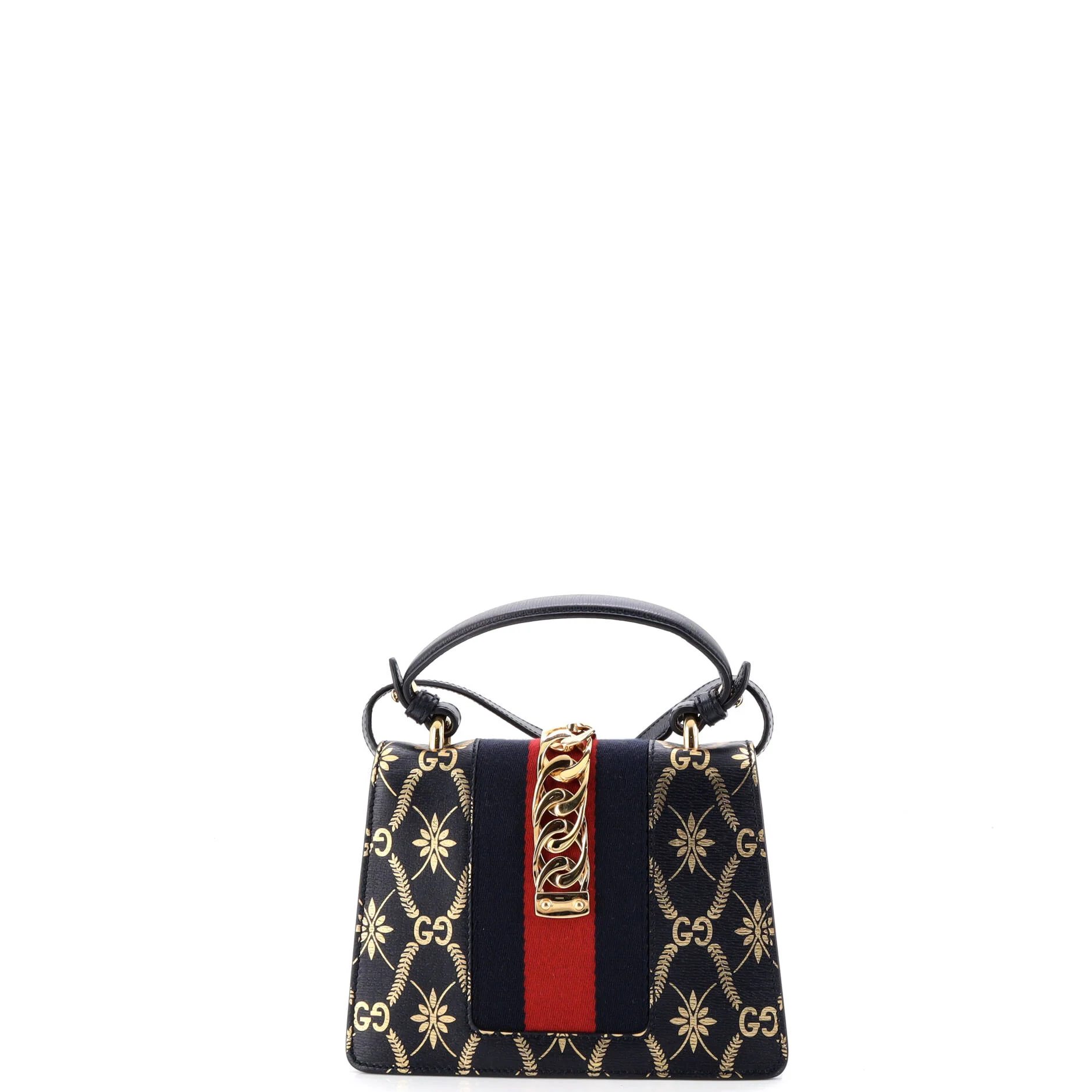 Sylvie Top Handle Bag Printed Leather Mini - Image 5
