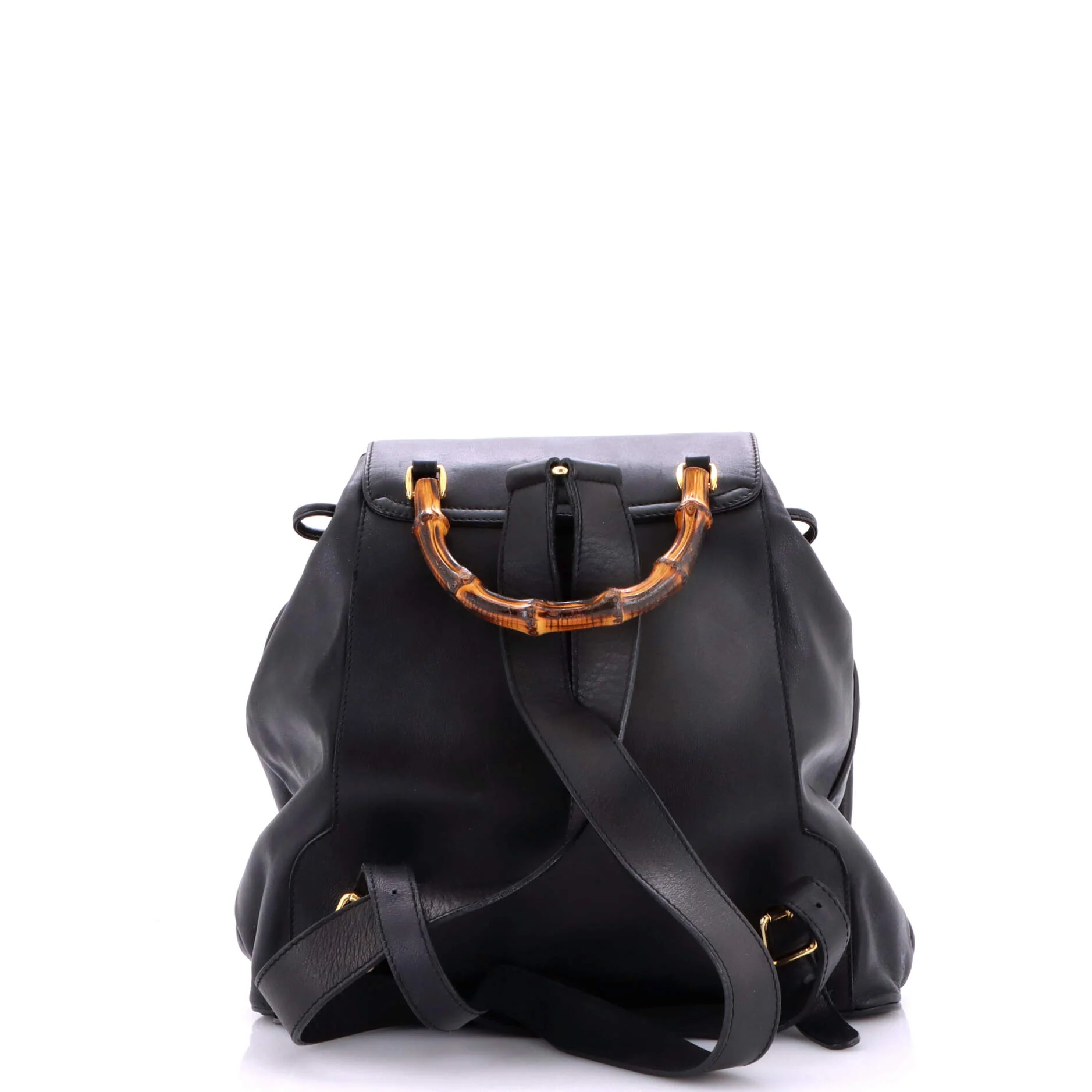 Vintage Bamboo Backpack Leather Medium - Image 3