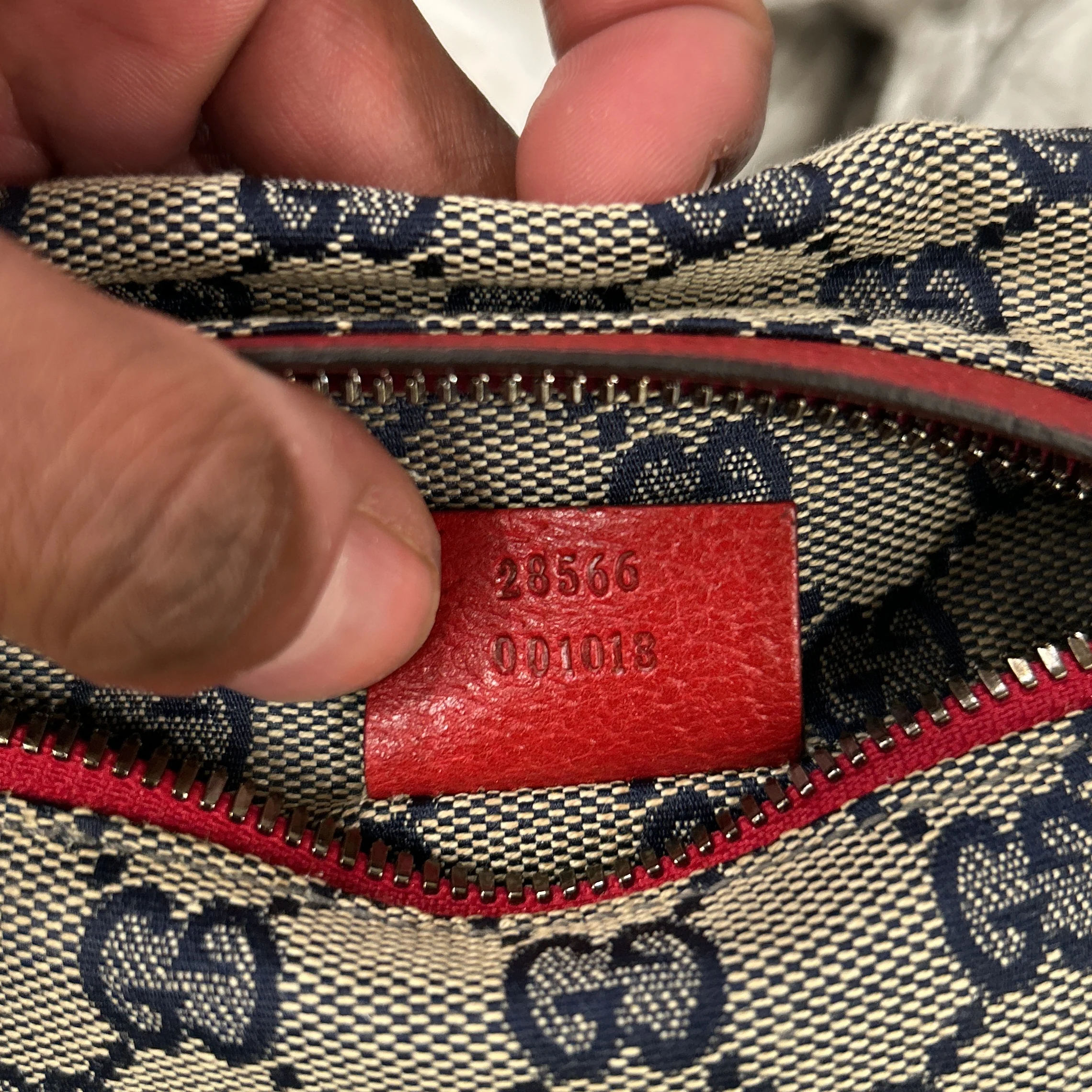 Vintage Double Belt Bag GG Canvas with Leather - Image 8