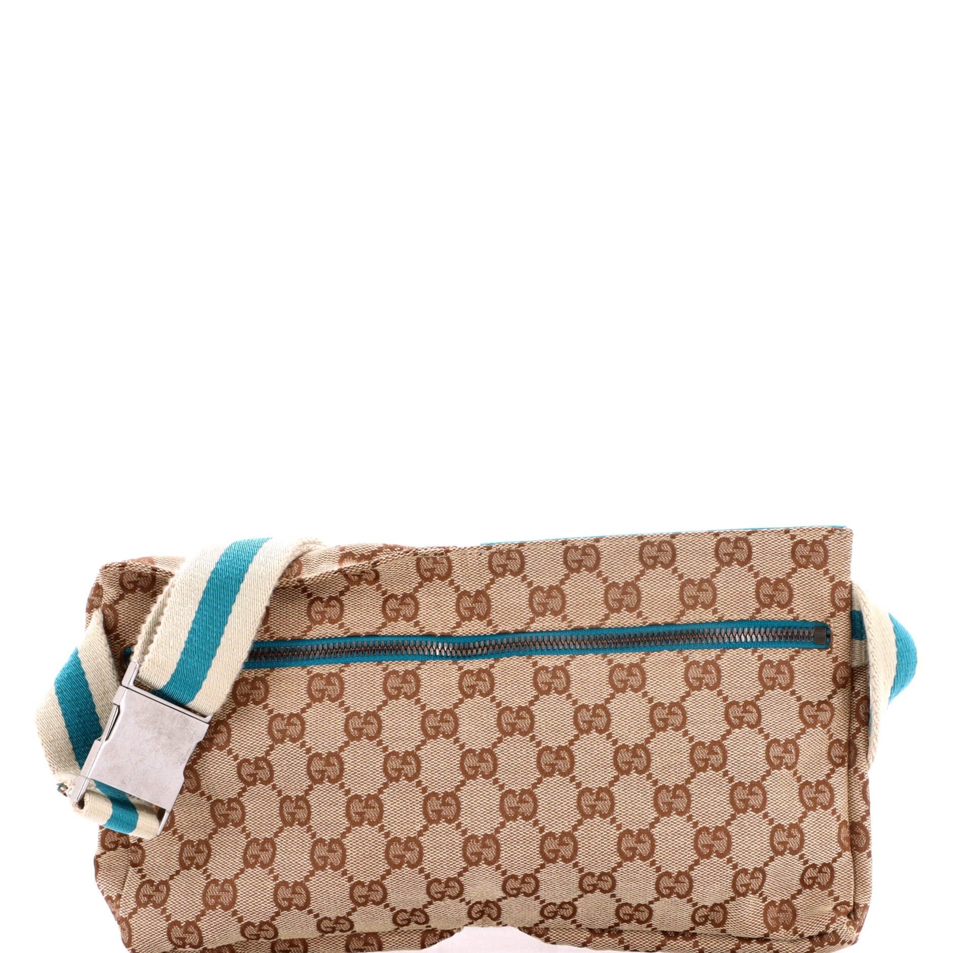 Vintage Double Belt Bag GG Canvas with Leather