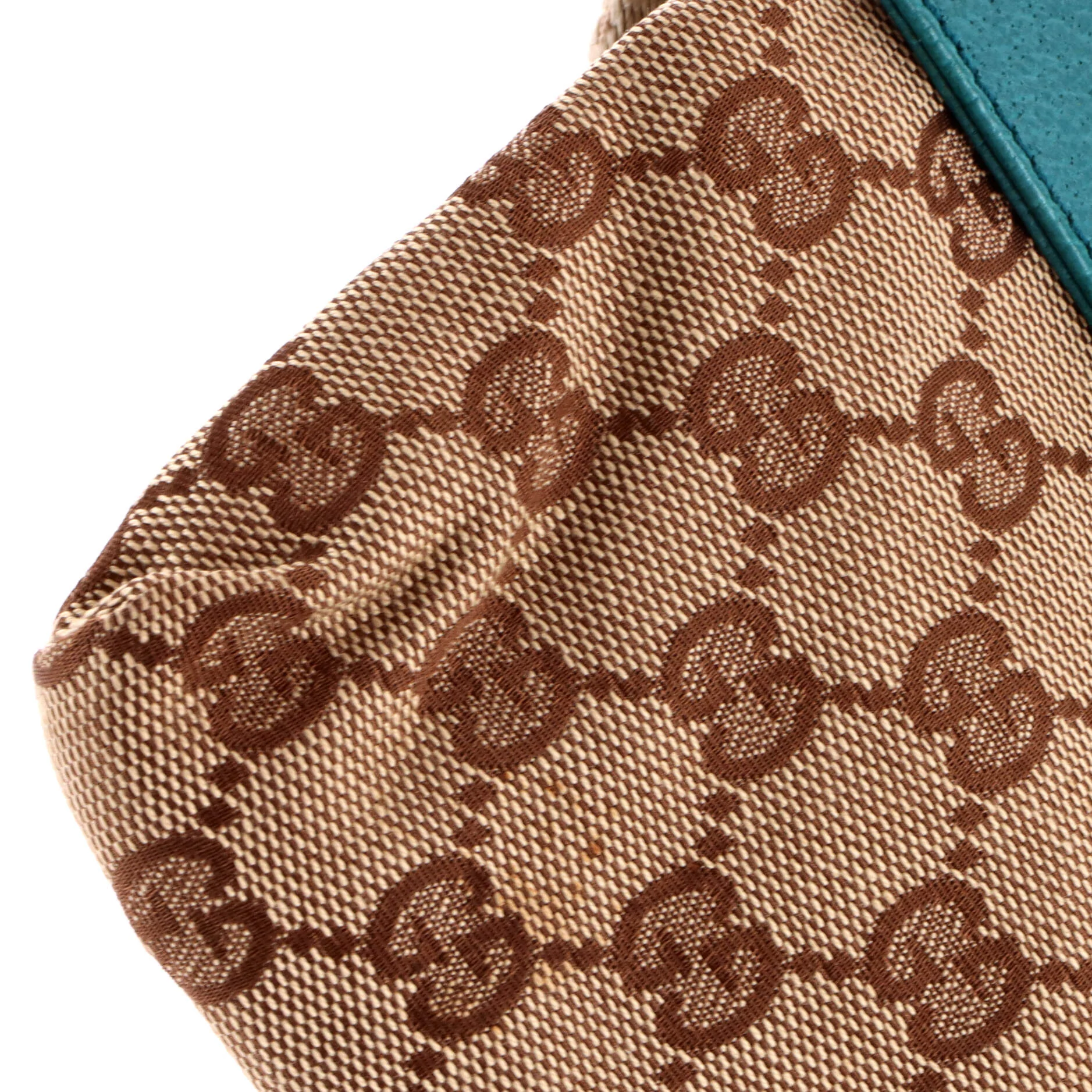 Vintage Double Belt Bag GG Canvas with Leather - Image 7