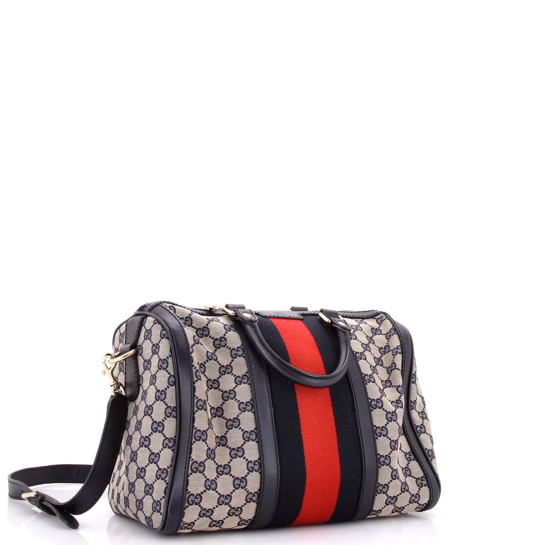 Vintage Web Boston Bag GG Canvas Medium - Image 2