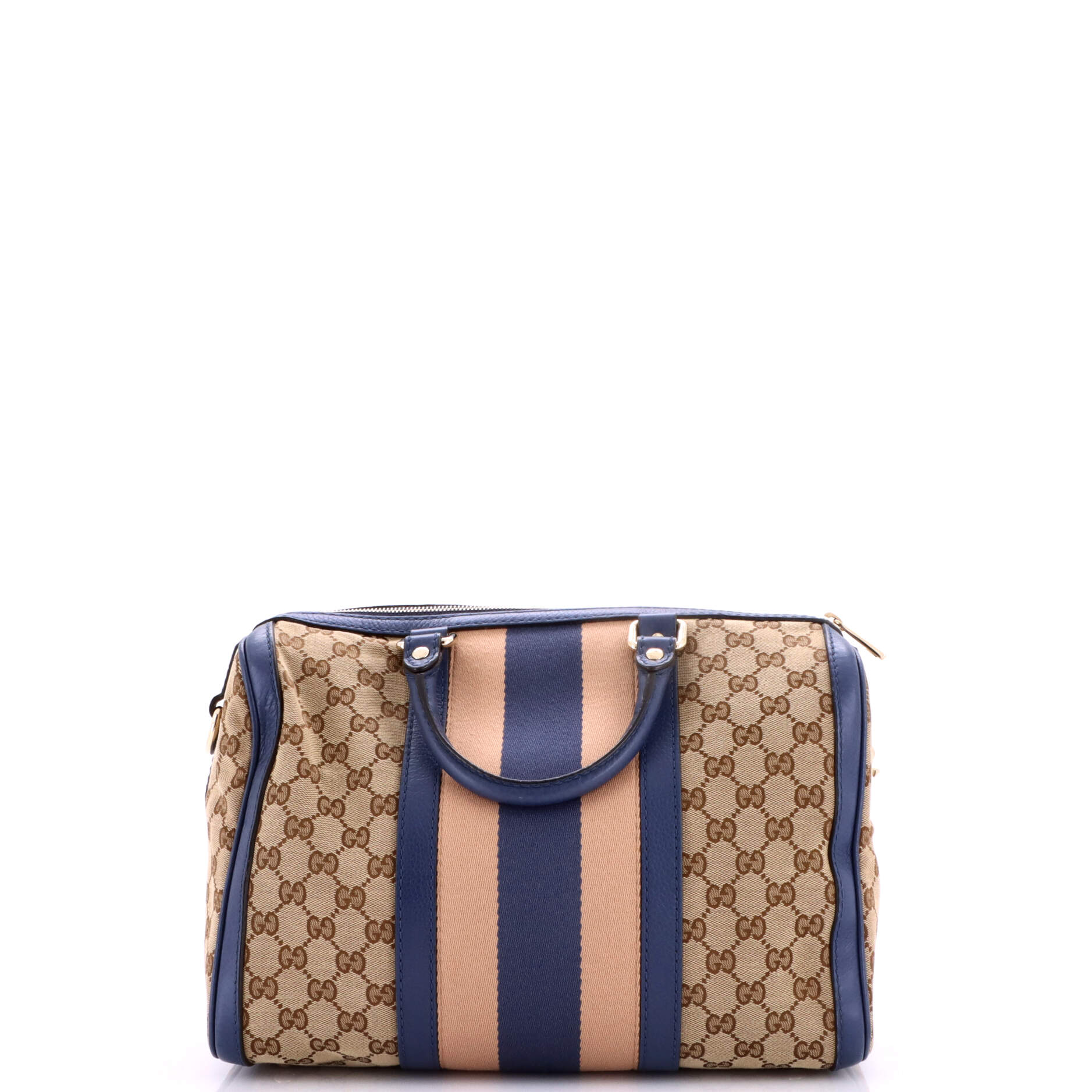 Vintage Web Boston Bag GG Canvas Medium - Image 3