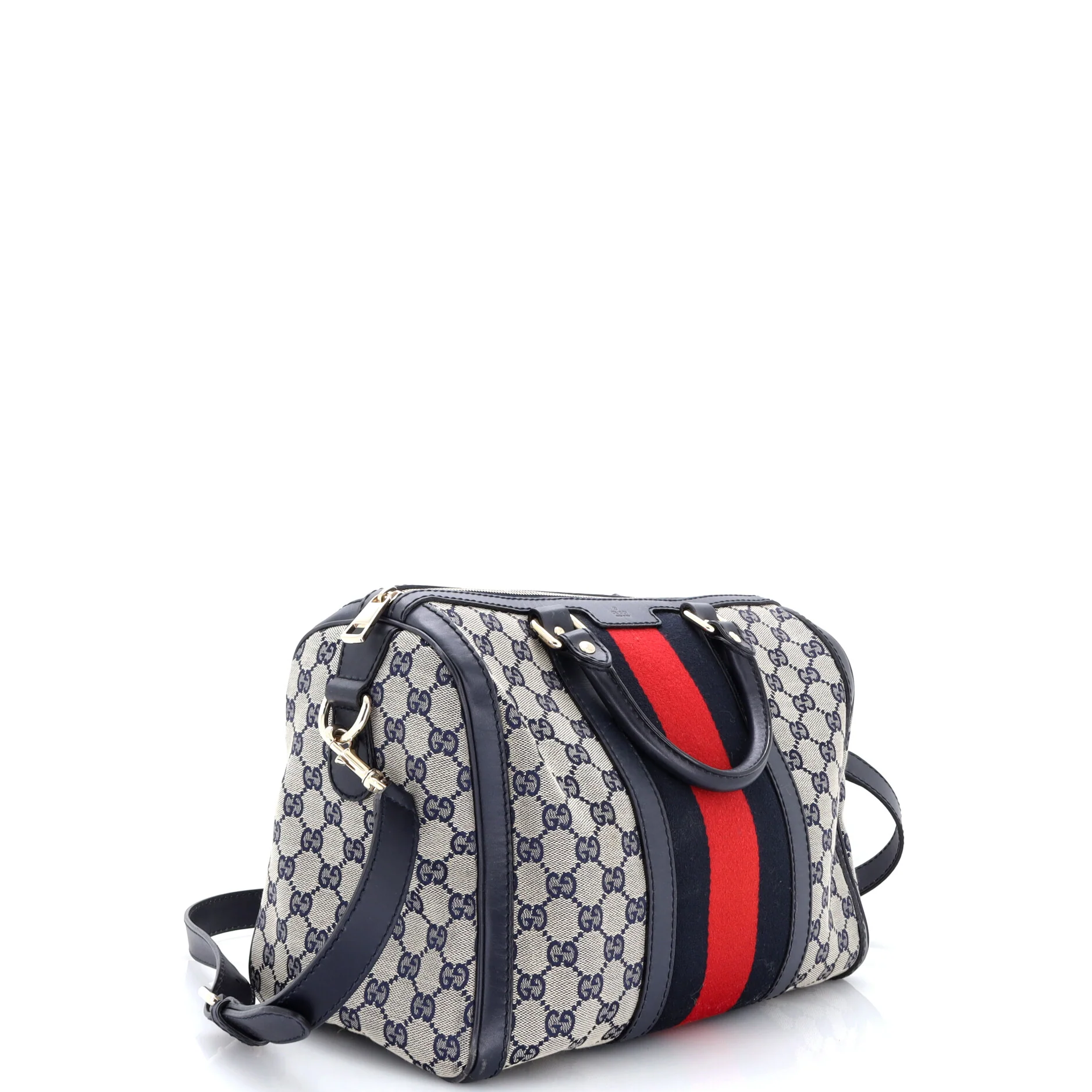 Vintage Web Boston Bag GG Canvas Medium - Image 2