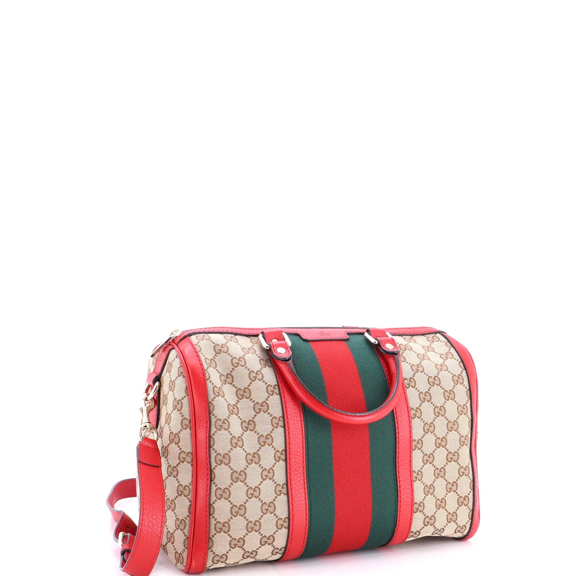 Vintage Web Boston Bag GG Canvas Medium - Image 2