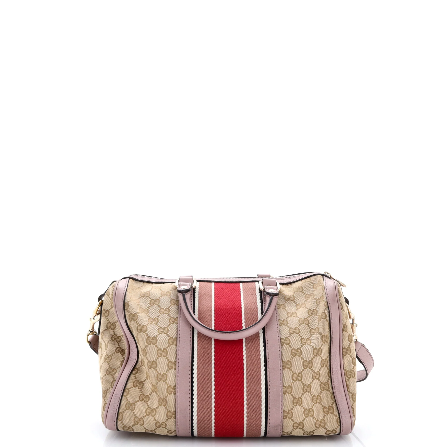 Vintage Web Boston Bag GG Canvas Medium - Image 3