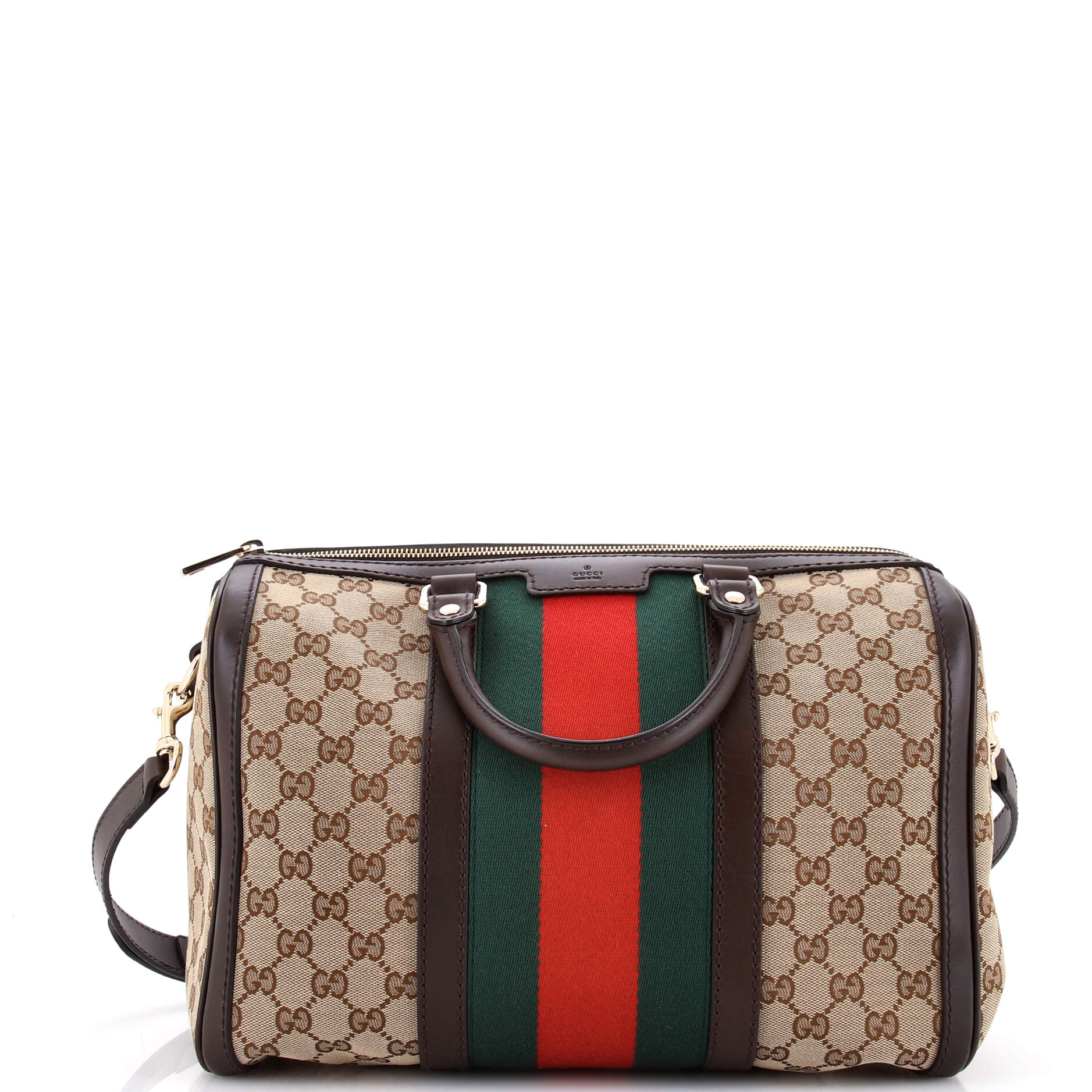 Vintage Web Boston Bag GG Canvas Medium