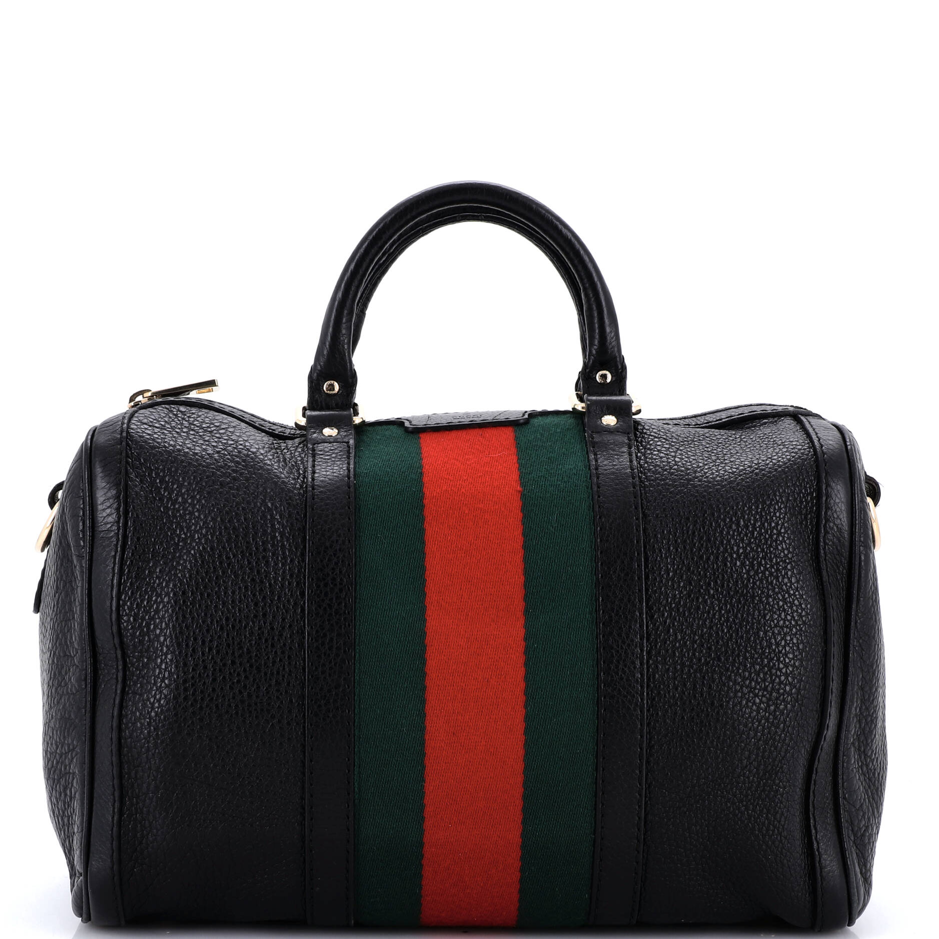 Vintage Web Boston Bag Leather Medium