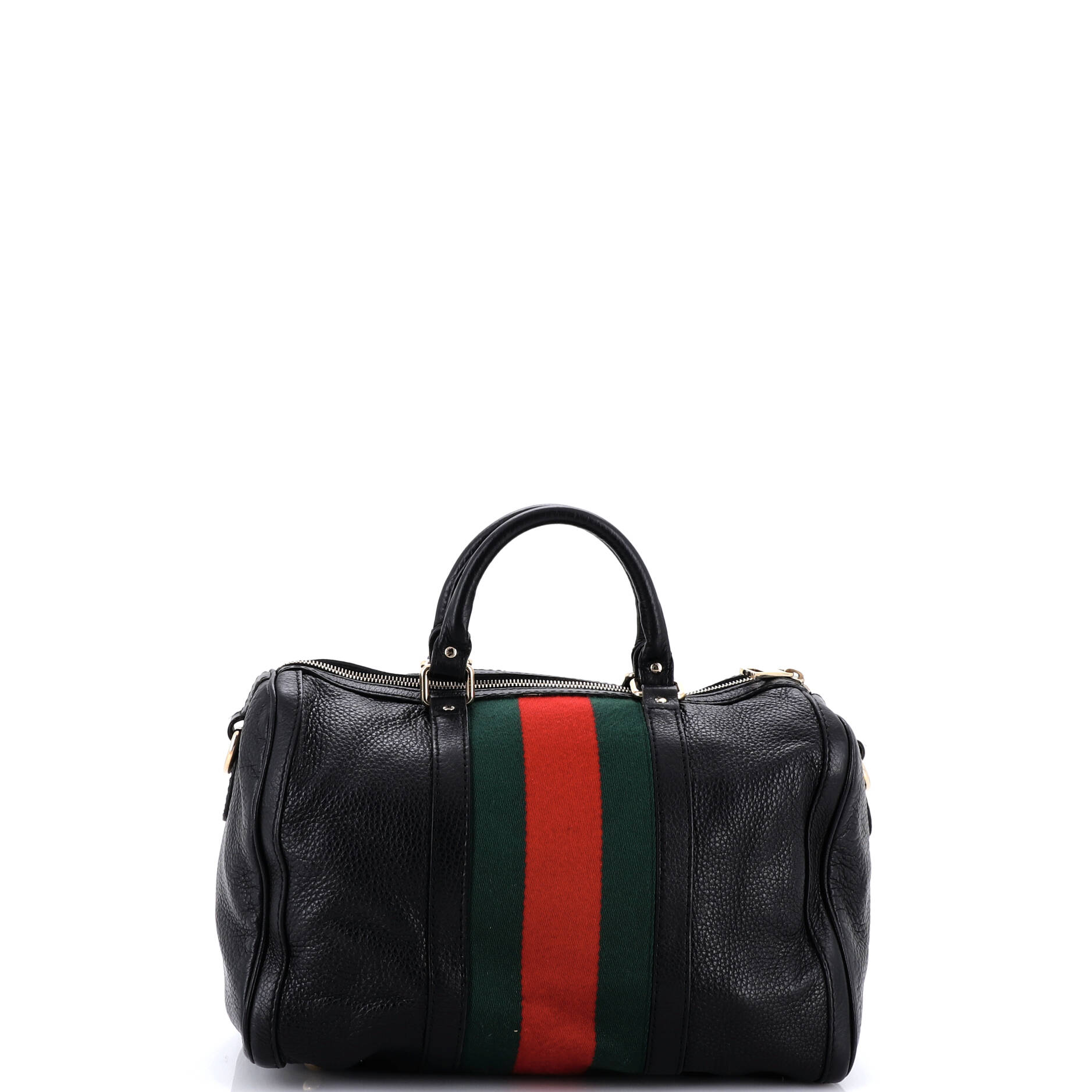 Vintage Web Boston Bag Leather Medium - Image 3
