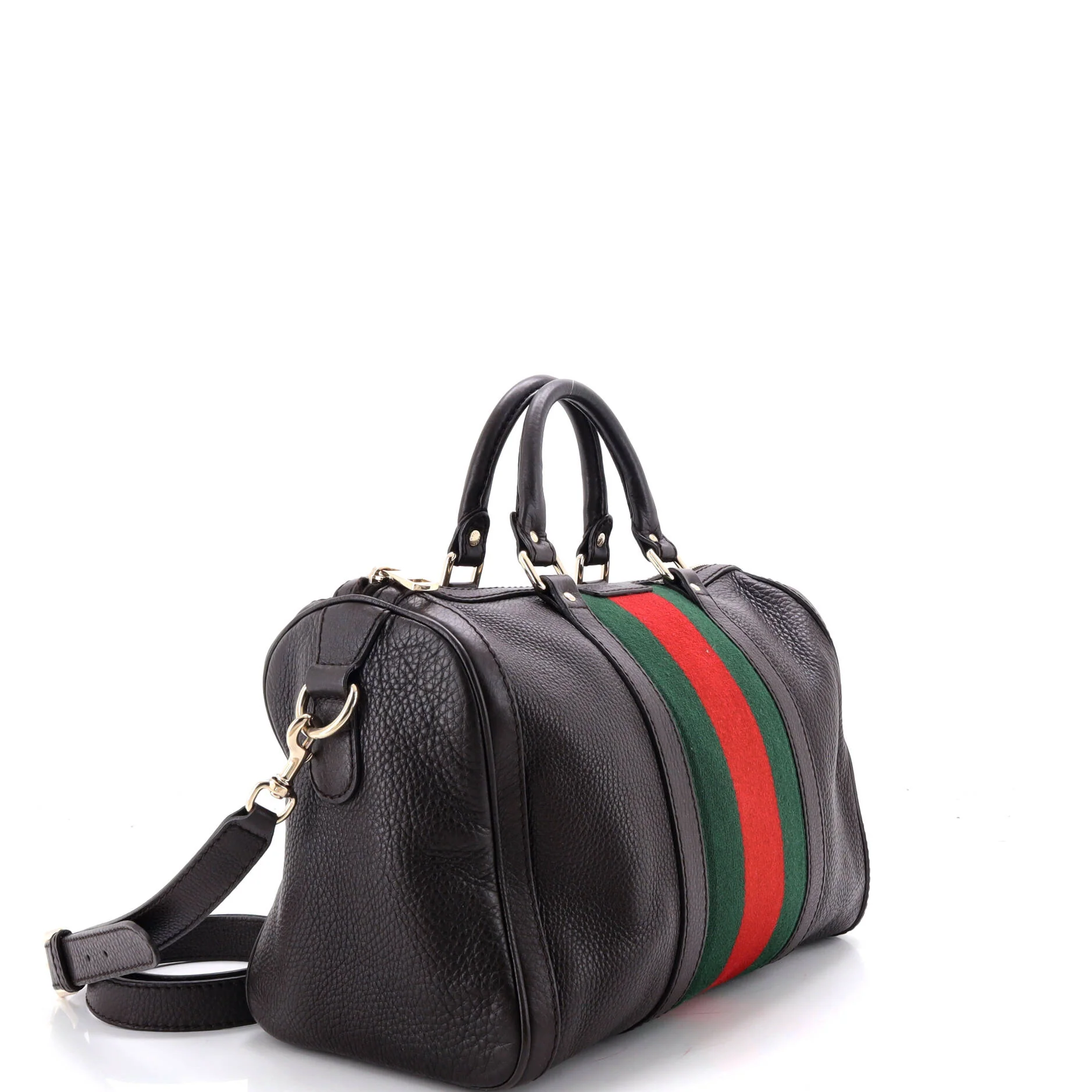 Vintage Web Boston Bag Leather Medium - Image 2