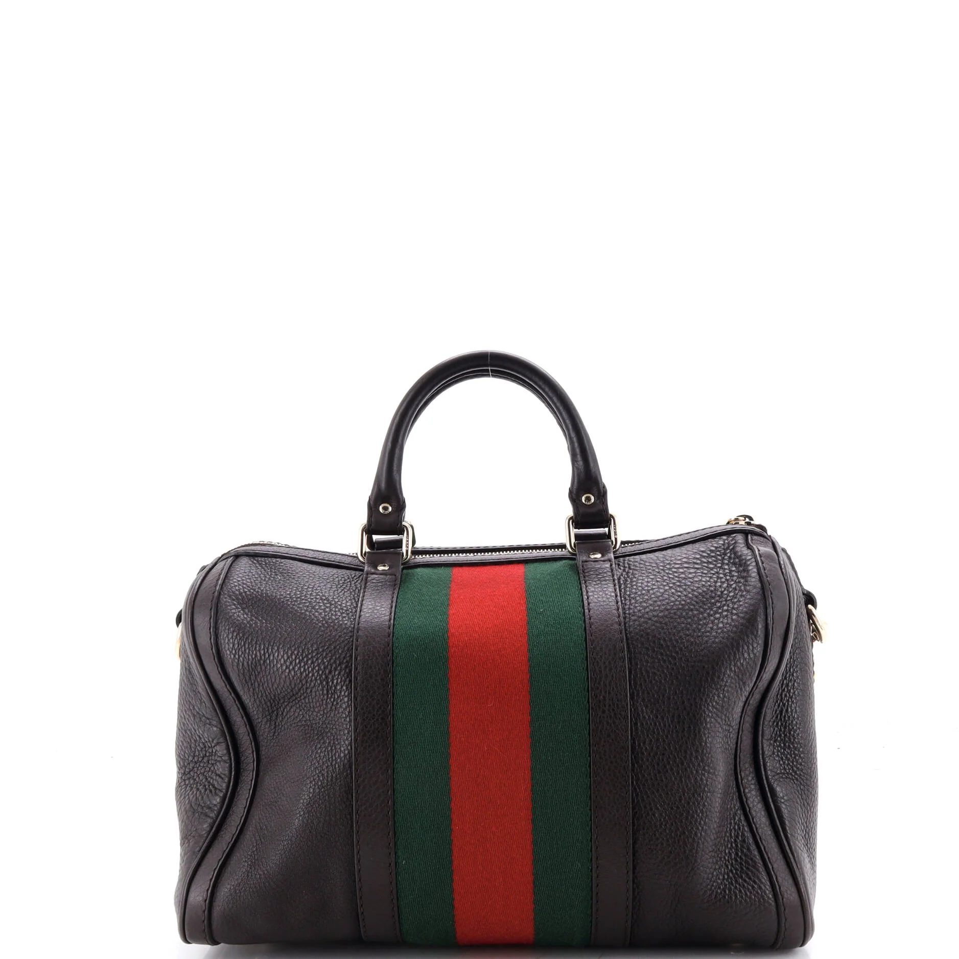 Vintage Web Boston Bag Leather Medium - Image 3