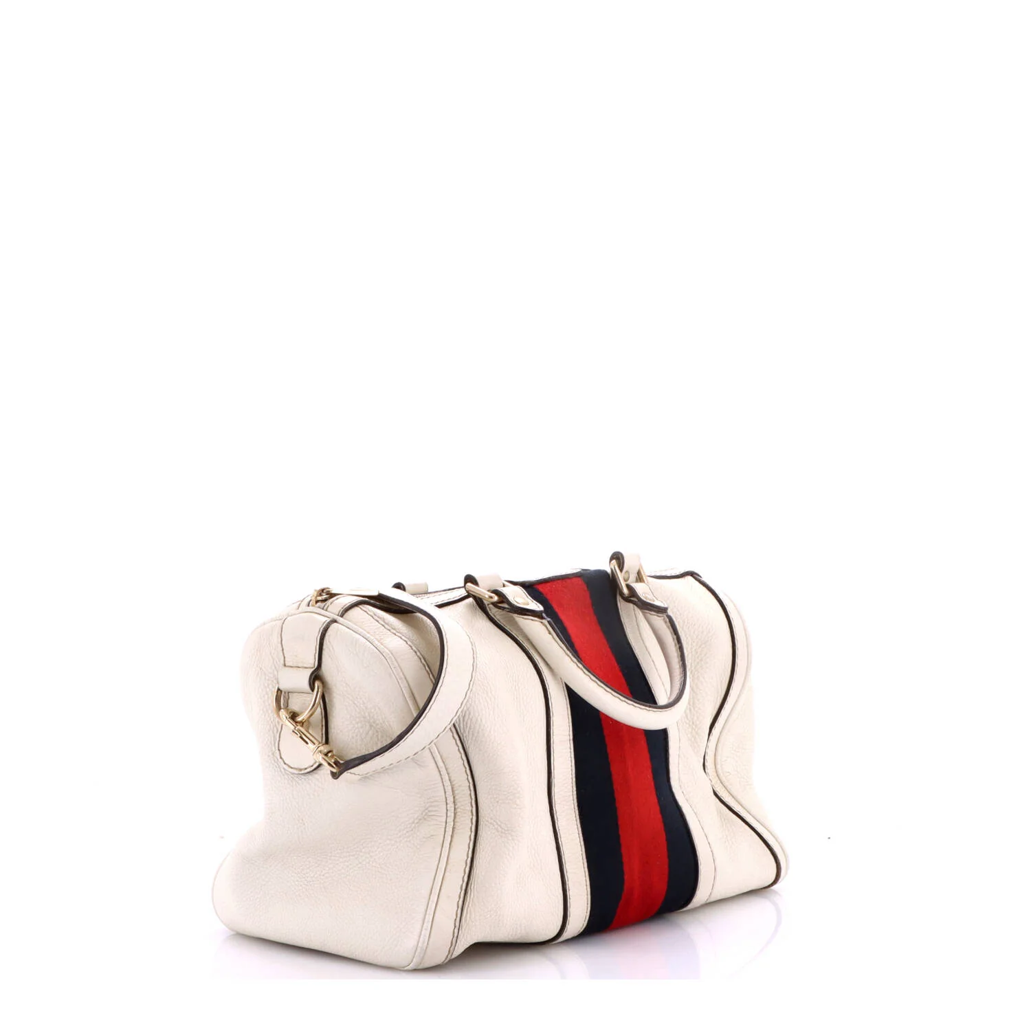 Vintage Web Boston Bag Leather Medium - Image 2