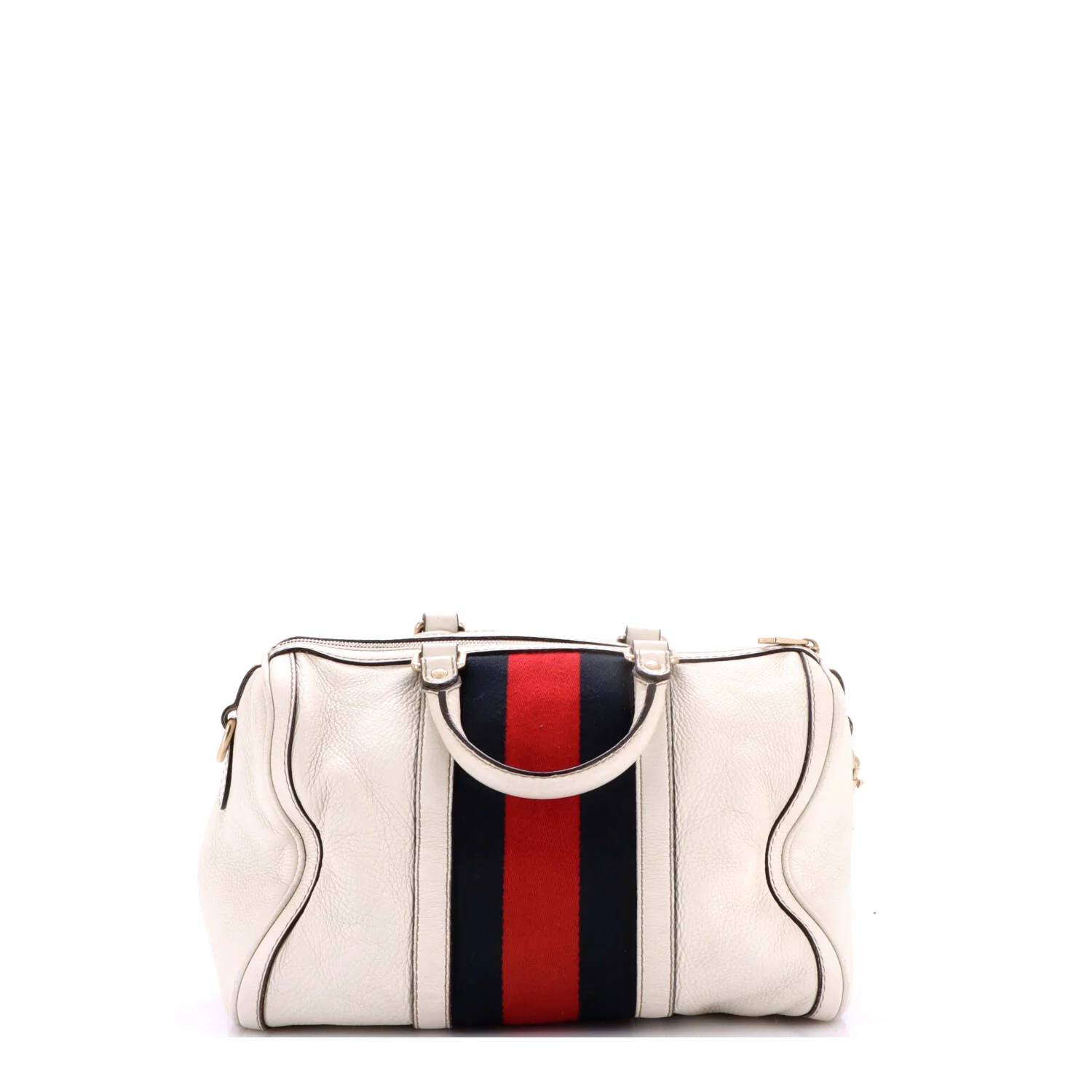 Vintage Web Boston Bag Leather Medium - Image 3