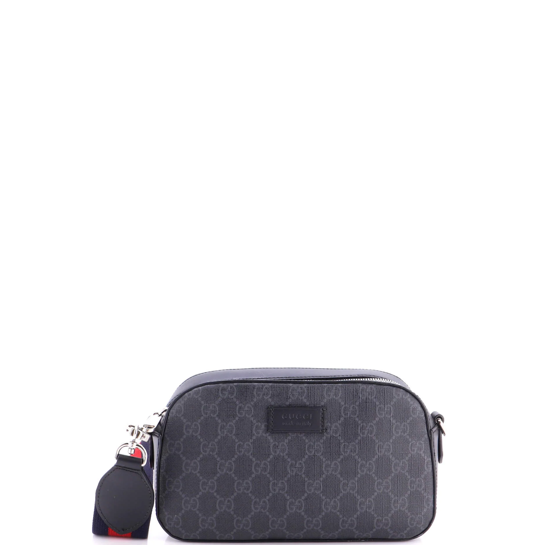 Web Camera Shoulder Bag GG Coated Canvas Small