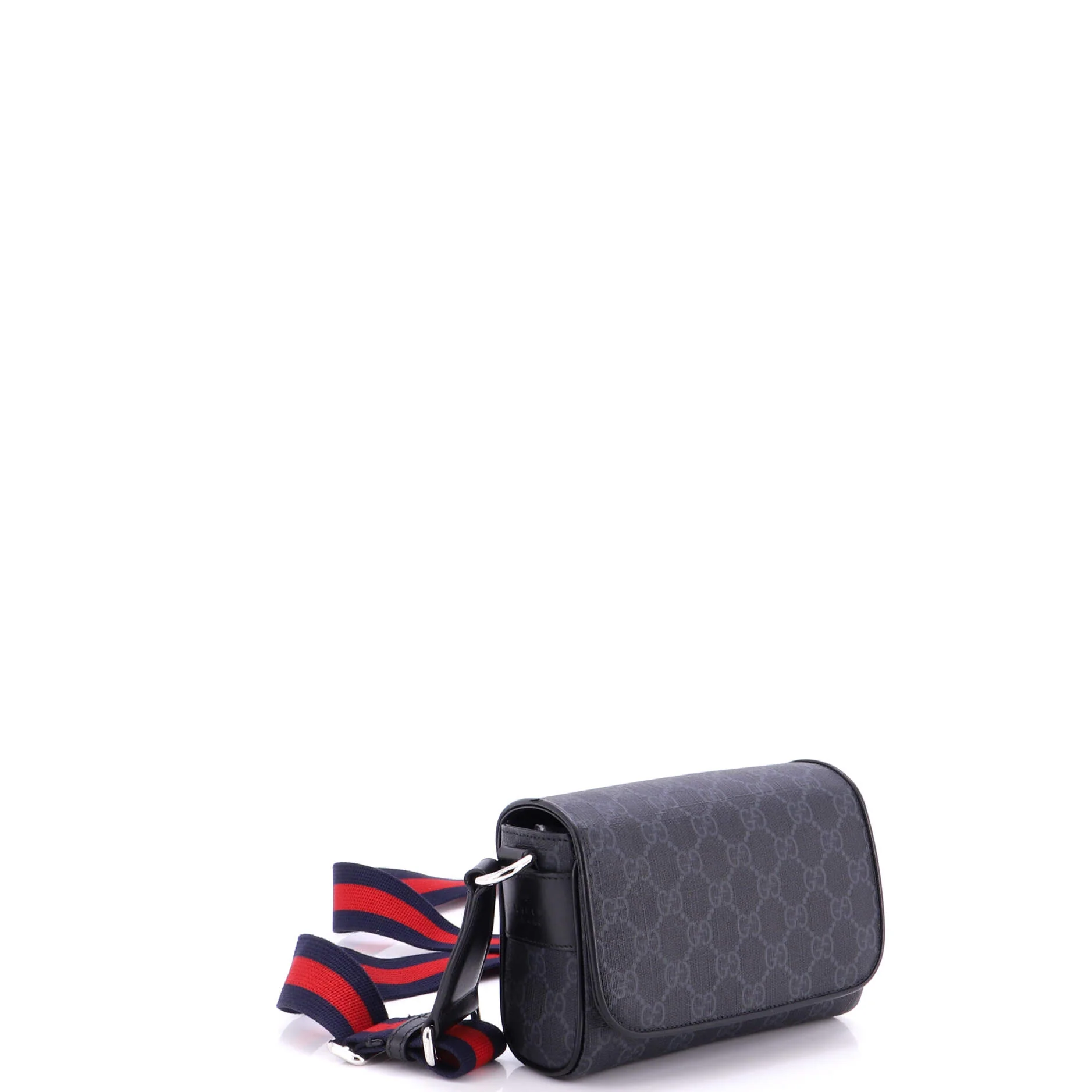 Web Flap Messenger Bag GG Coated Canvas Super Mini - Image 2