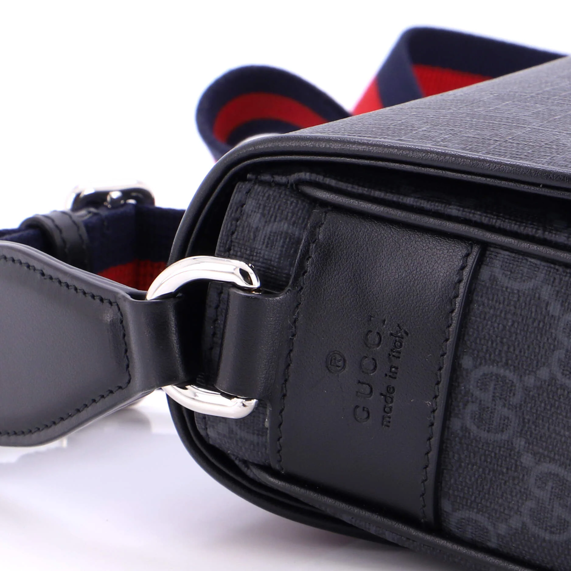 Web Flap Messenger Bag GG Coated Canvas Super Mini - Image 6