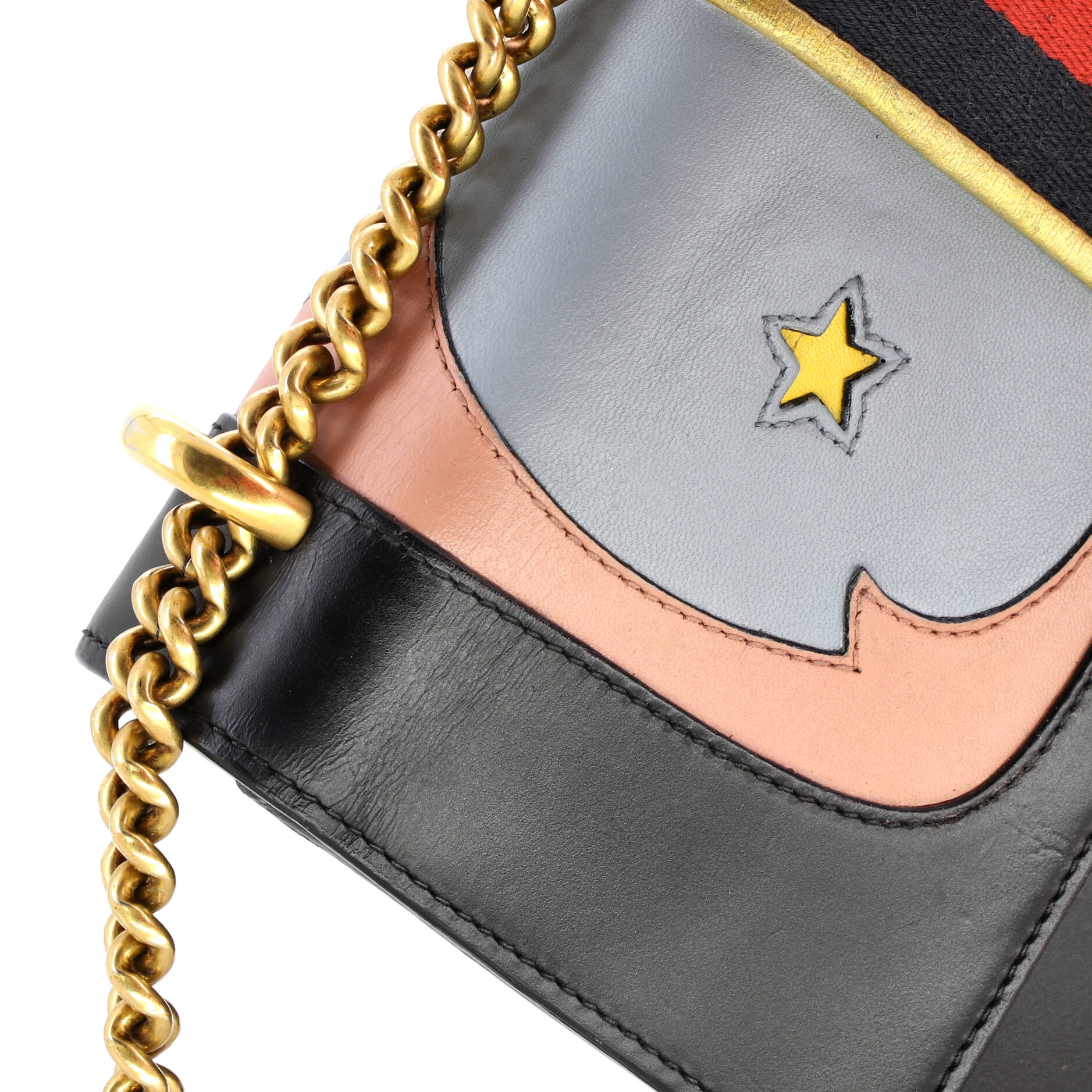 Web Heart GG Marmont Chain Shoulder Bag Leather Medium - Image 7