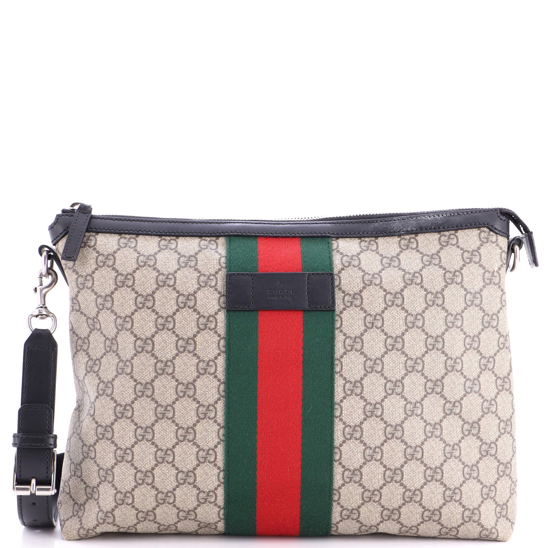 Web Messenger Bag GG Coated Canvas Large