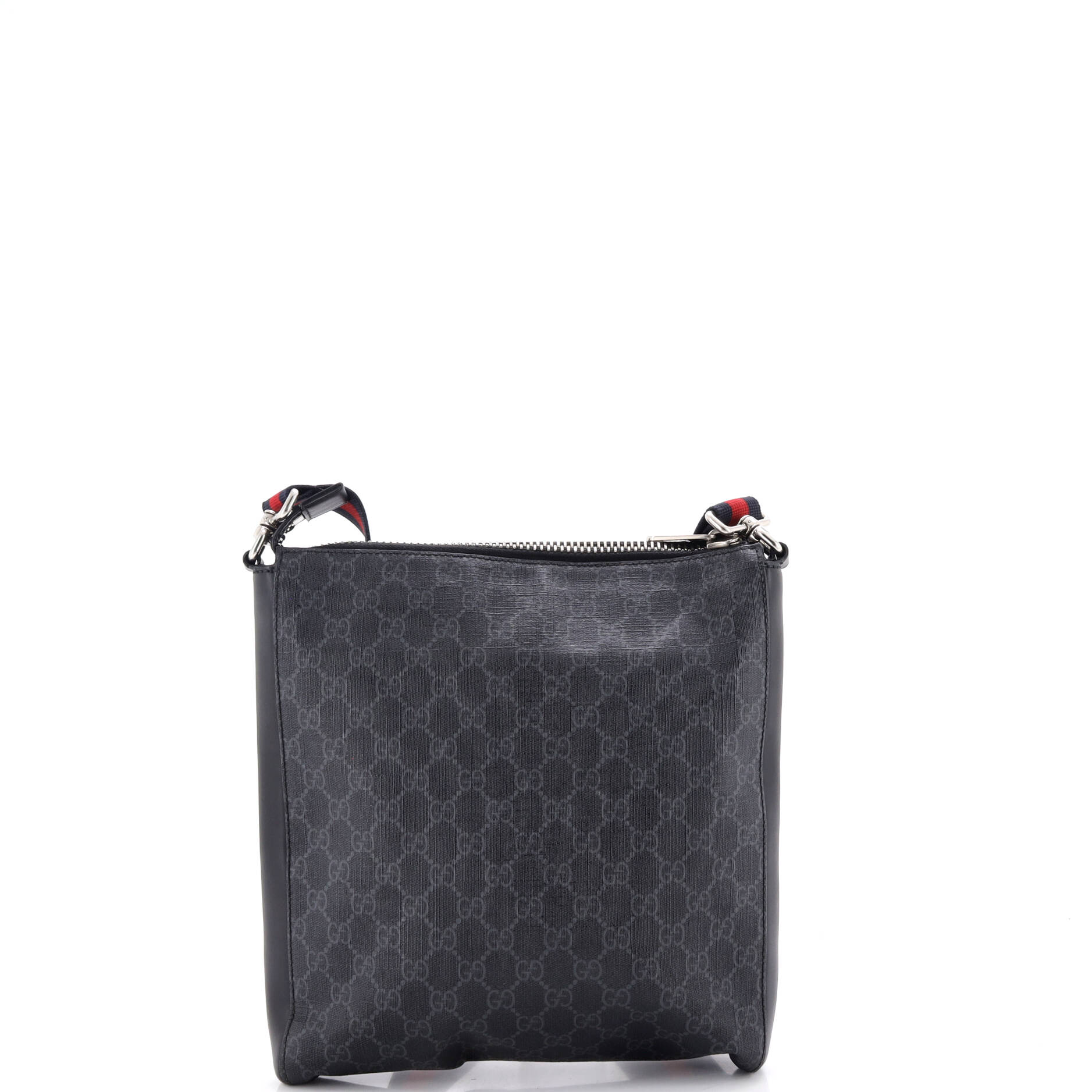 Web Strap Front Zip Messenger Bag GG Coated Canvas Medium - Image 3