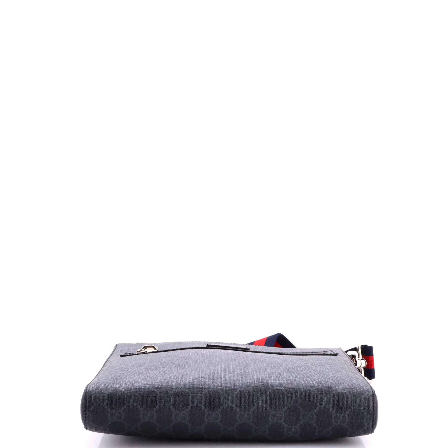 Web Strap Front Zip Messenger Bag GG Coated Canvas Medium - Image 4