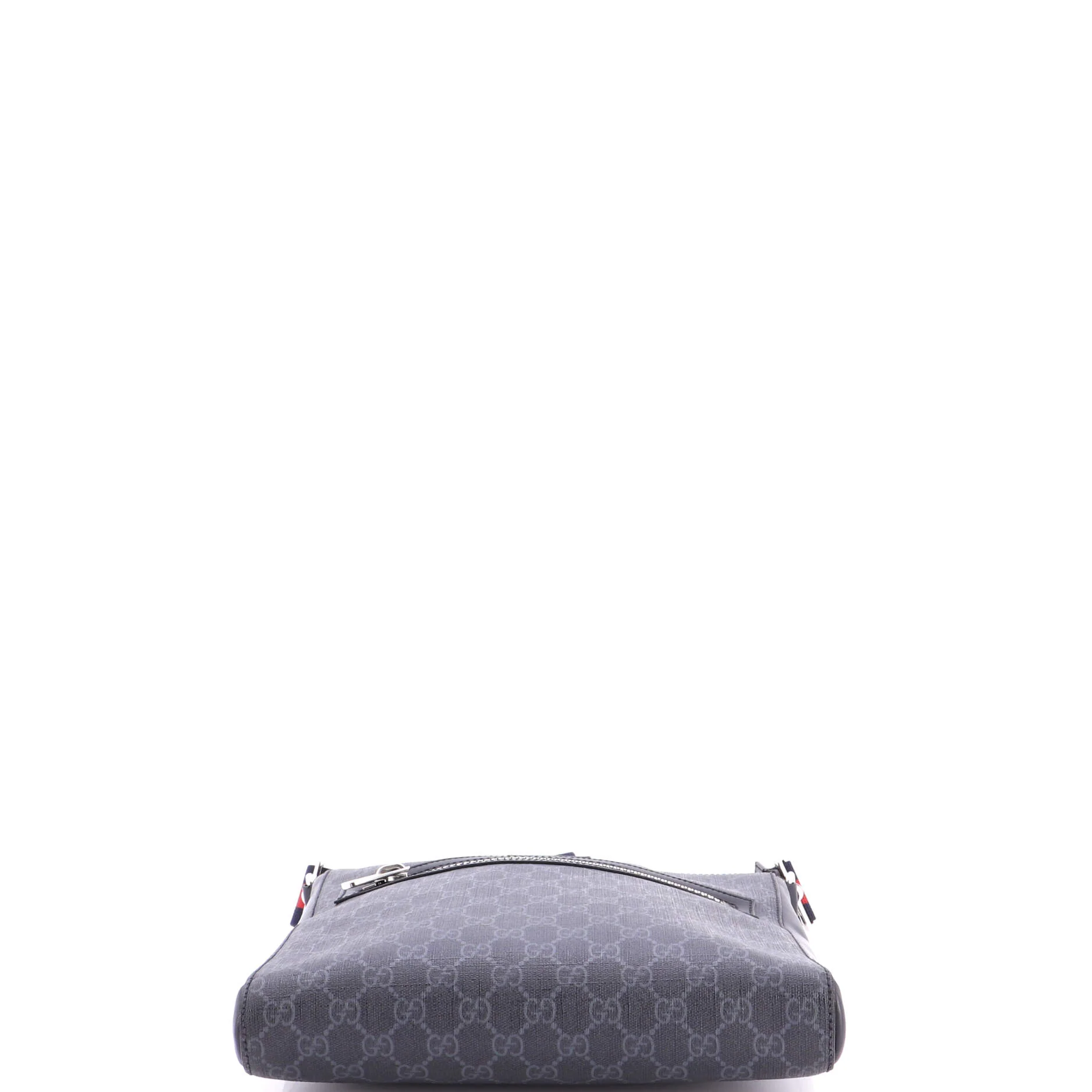 Web Strap Front Zip Messenger Bag GG Coated Canvas Medium - Image 4