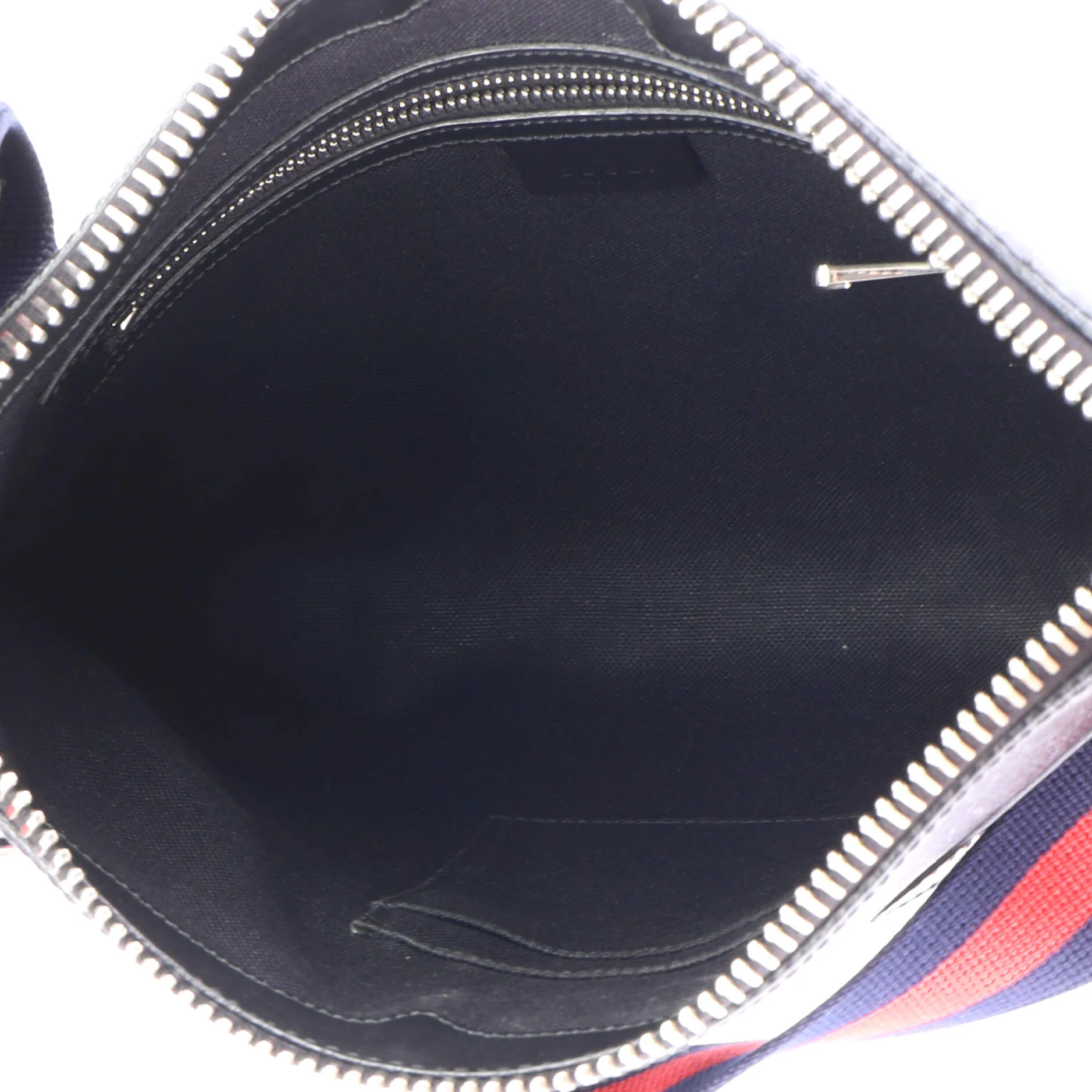 Web Strap Front Zip Messenger Bag GG Coated Canvas Medium - Image 5