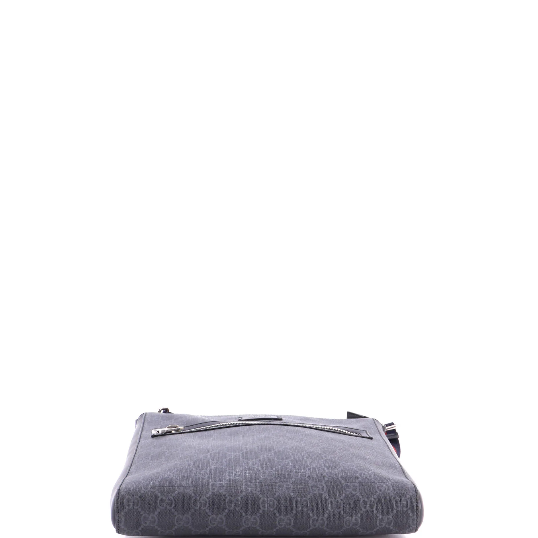 Web Strap Front Zip Messenger Bag GG Coated Canvas Medium - Image 4