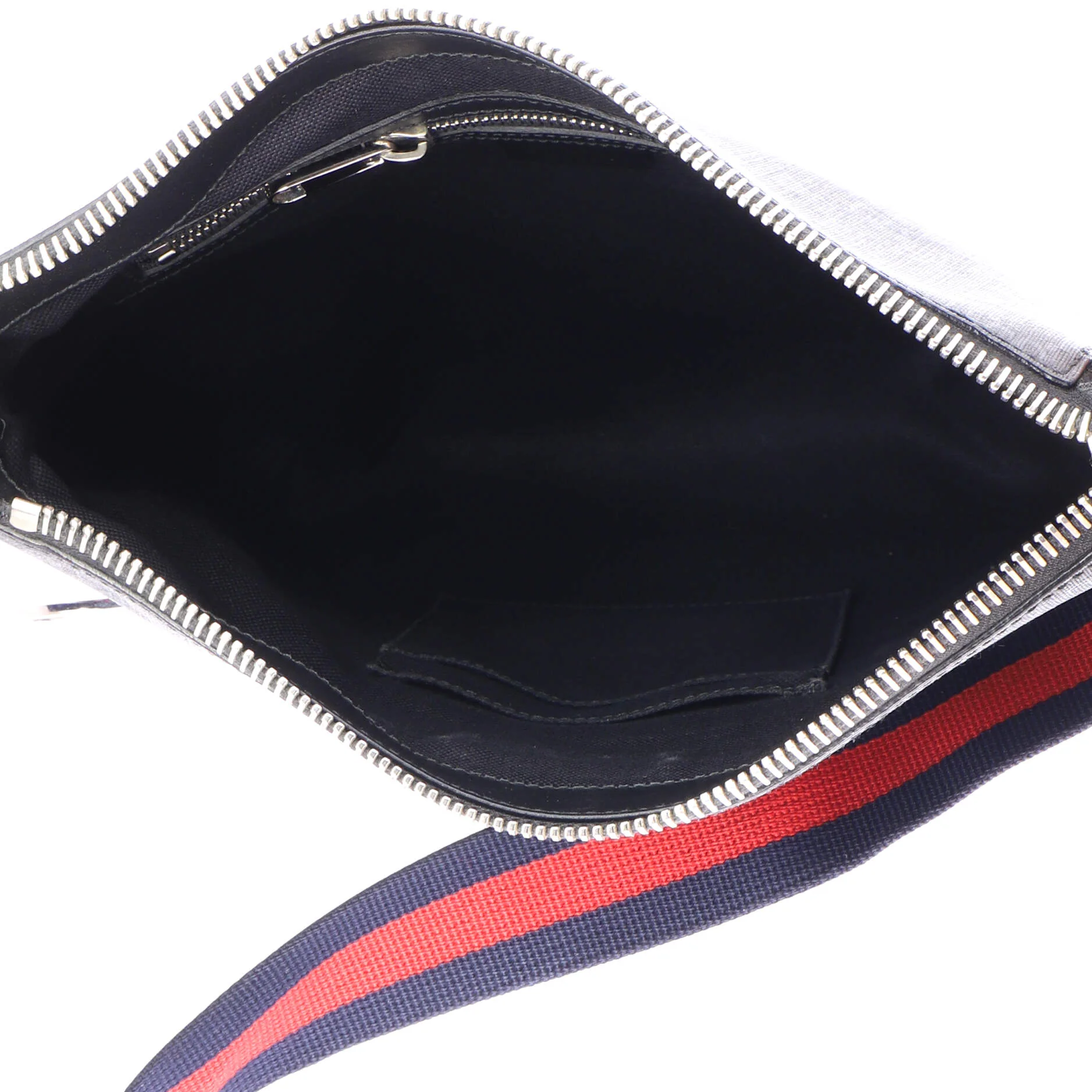 Web Strap Front Zip Messenger Bag GG Coated Canvas Medium - Image 5