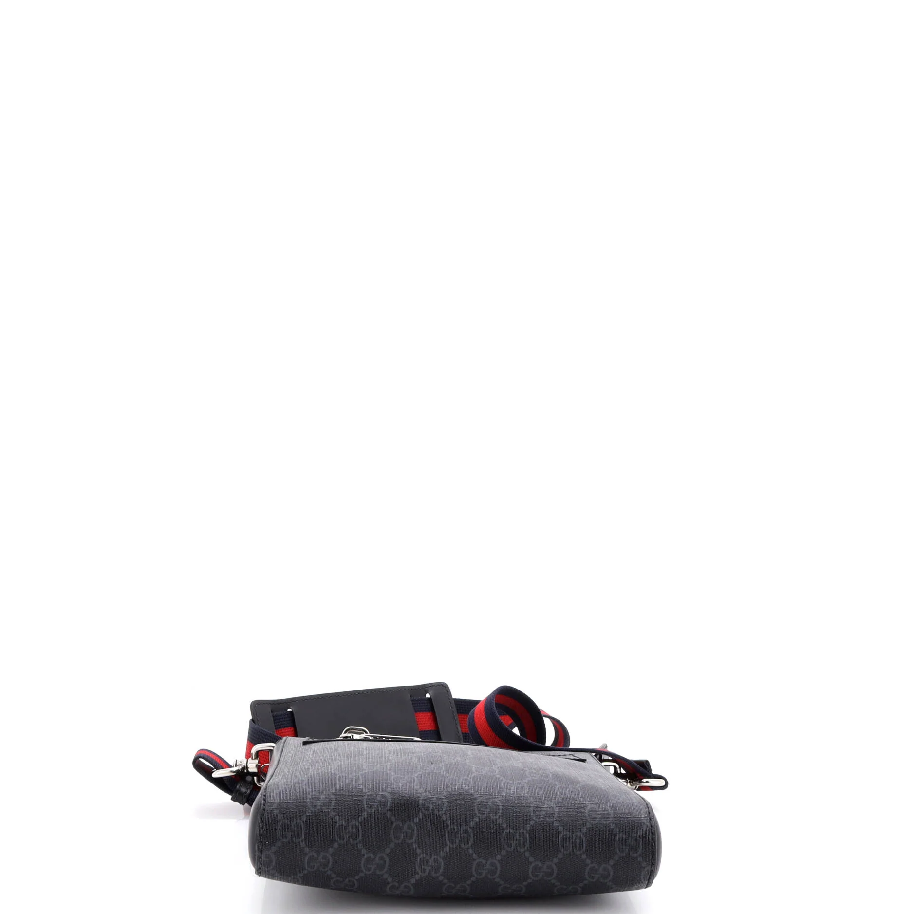 Web Strap Front Zip Messenger Bag GG Coated Canvas Small - Image 4